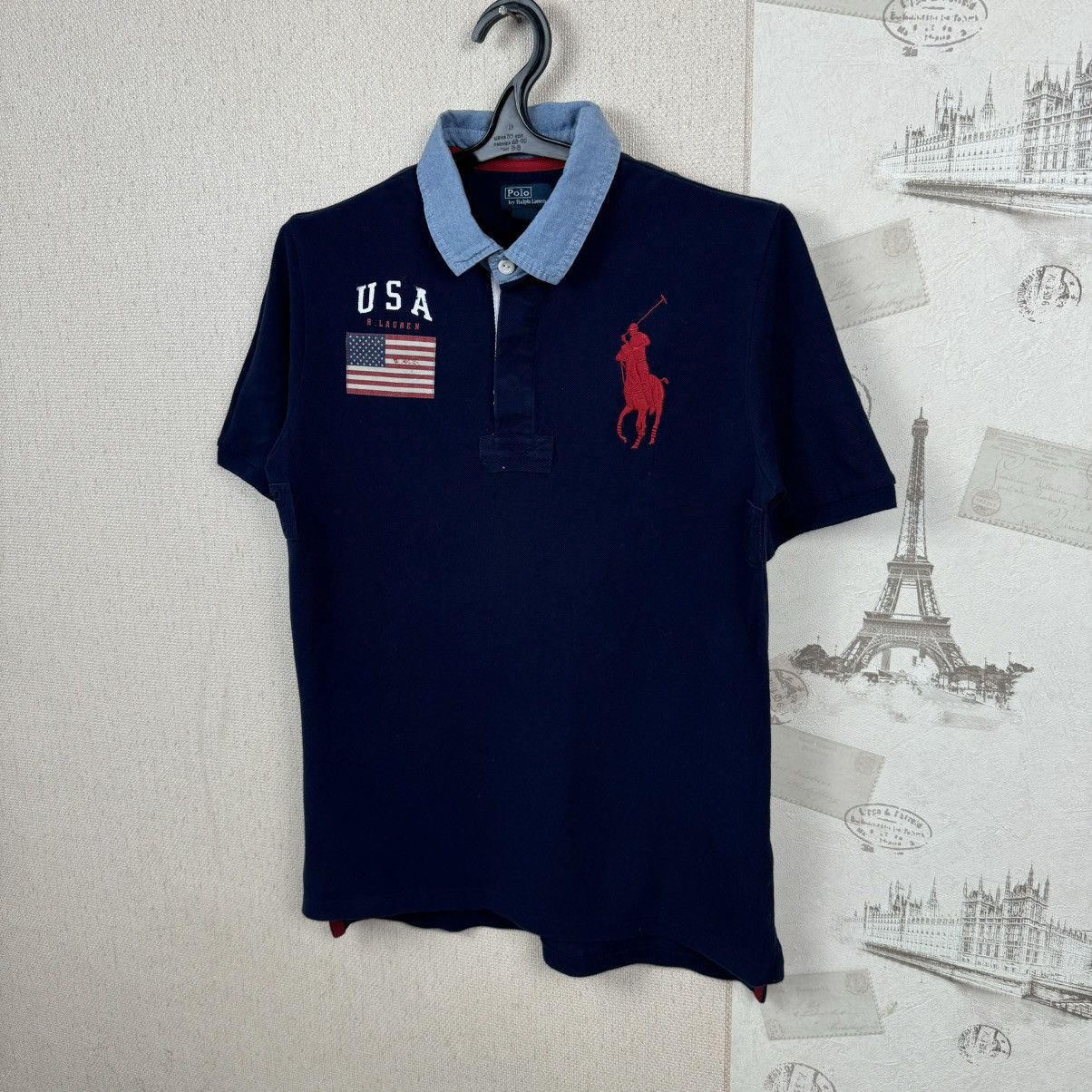 Polo Ralph Lauren Vintage Ralph Lauren T shirt Polo USA Blue Sz S Chief Kieff Size US S / EU 44-46 / 1 - 3 Thumbnail