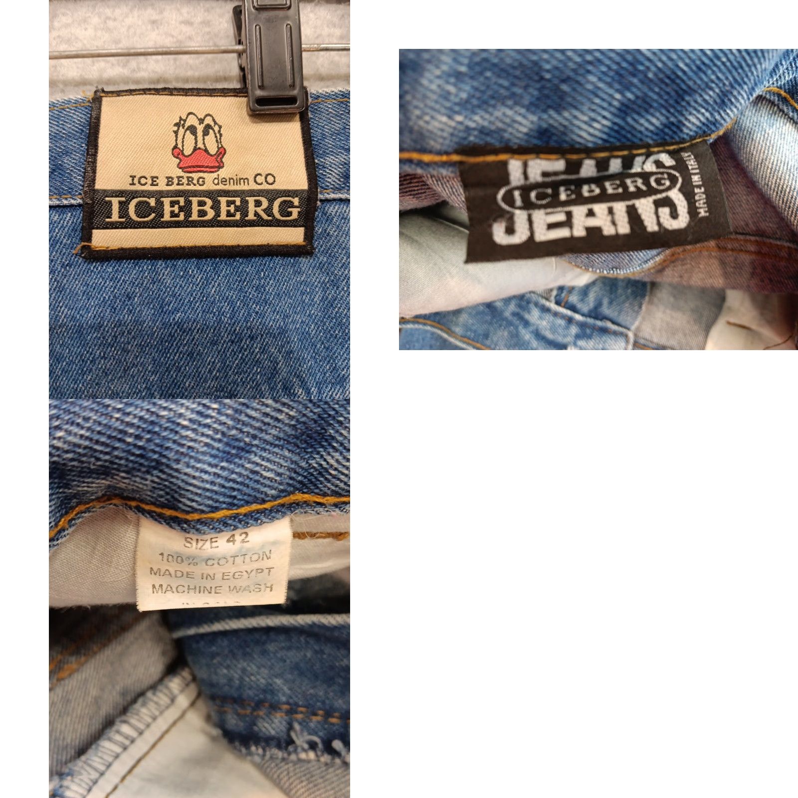 Vintage VINTAGE Iceberg Jeans Carpenter Mens 40 Blue Denim 5-Pocket Cargo Hip Hop Wide Leg Baggy Straight Italy 29in Inseam Size US 40 / EU 56 - 9 Thumbnail