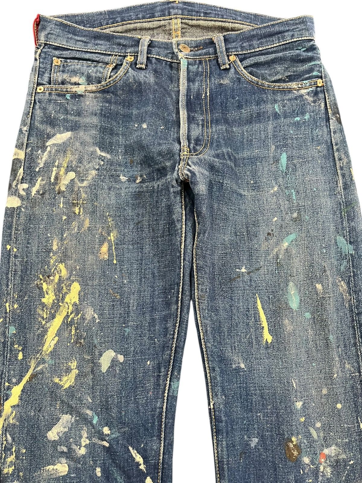 LVC × Levi's × Levi's Vintage Clothing Vintage Levi’s 201 Selvedge Paint Splatter Denim Size US 32 / EU 48 - 3 Thumbnail