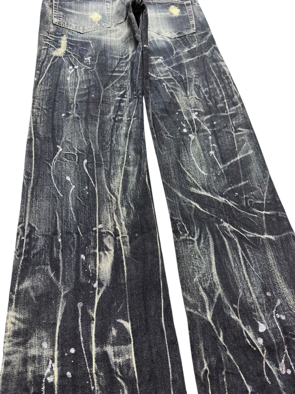 Kapital Vintage Nylaus Clothing Paint Splatter Distressed Denim Size US 31 - 7 Thumbnail