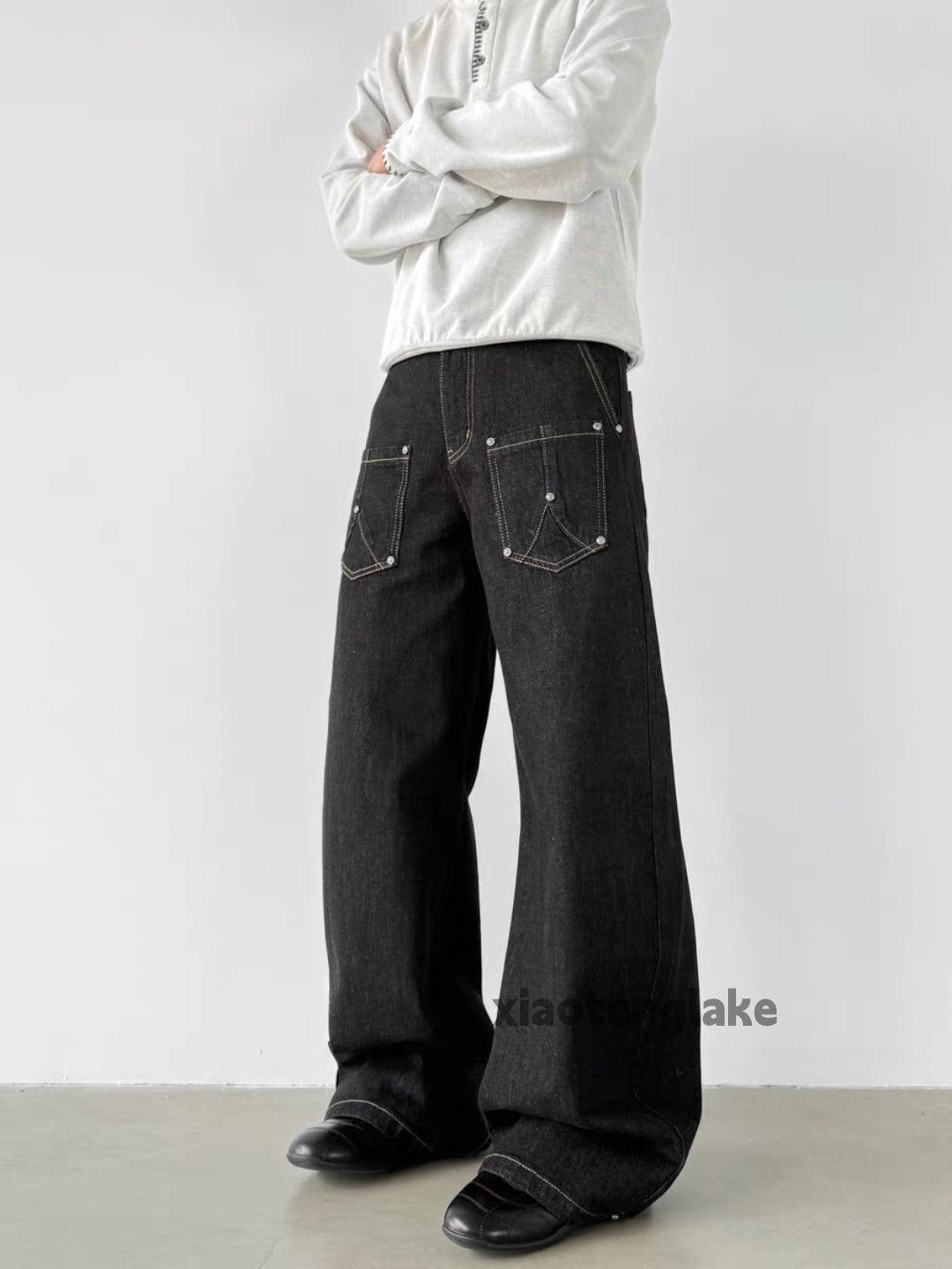 xtl retro utility loose baggy skate flared cargo jeans