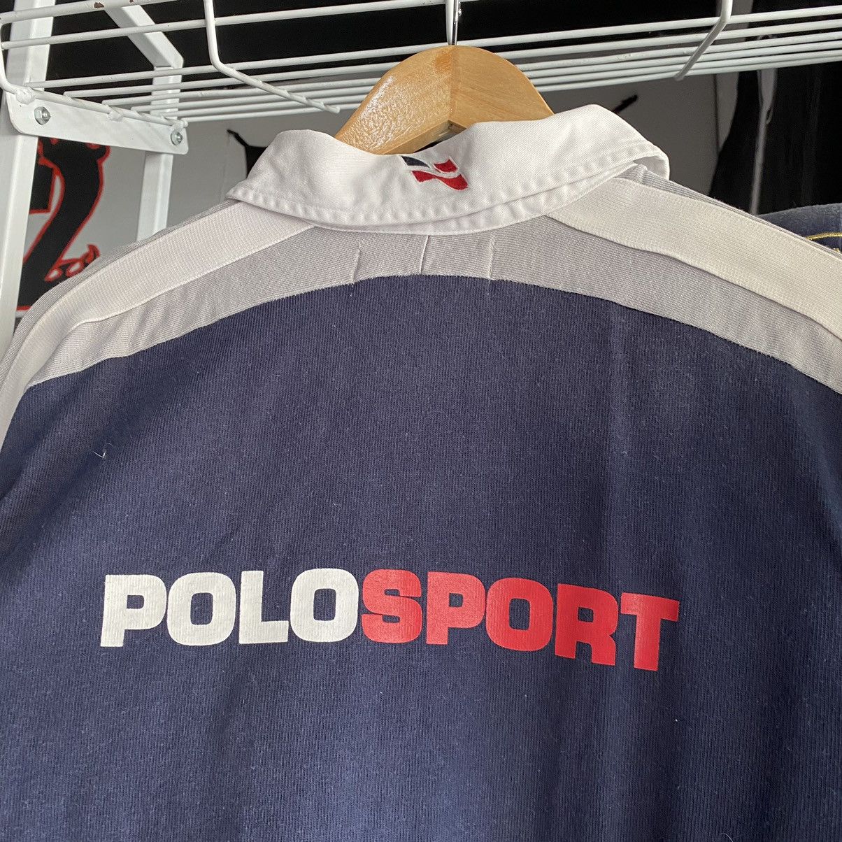 Polo Ralph Lauren × Vintage Polo Sport Trainer Half Zipper Vintage Marathon Polos L/S Size US L / EU 52-54 / 3 - 11 Thumbnail