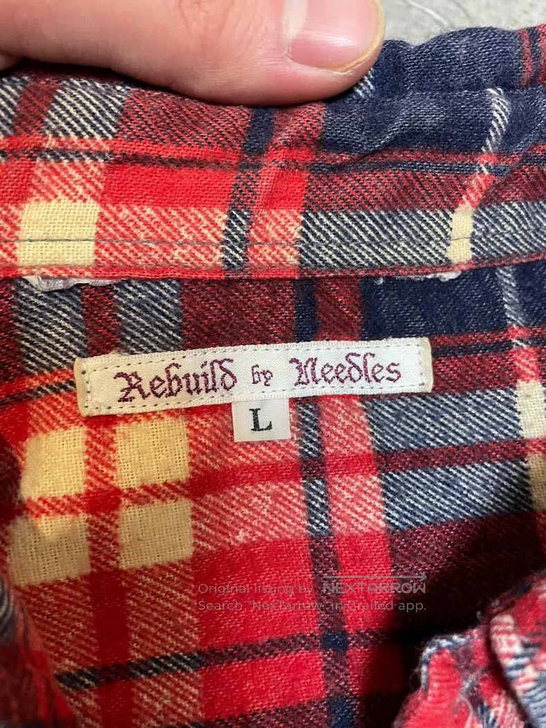 Needles Needles Vintage Shirt Antique Patchwork Washed Old Size US L / EU 52-54 / 3 - 5 Thumbnail