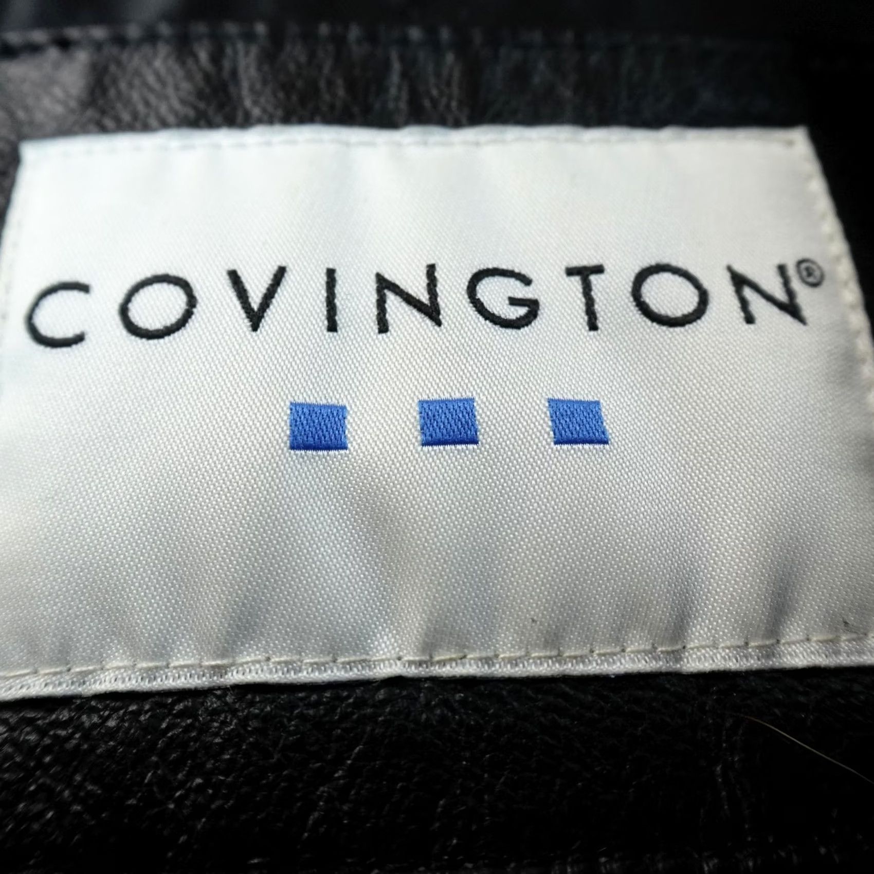 Vintage VINTAGE Covington Jacket Mens L Black Leather Bomber Full Zip Coat Aviator Motorcycle Size US L / EU 52-54 / 3 - 6 Thumbnail