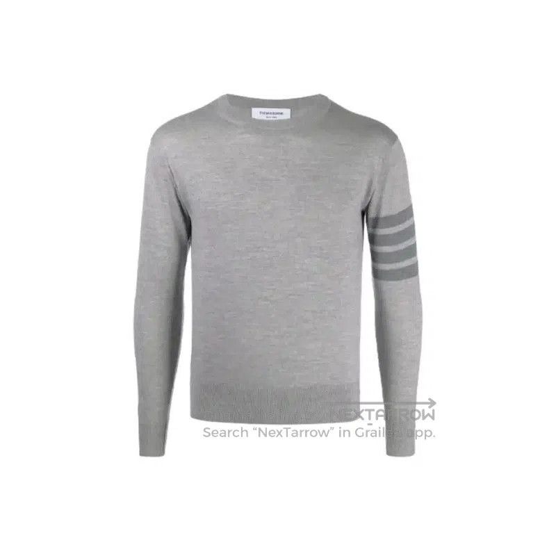 Thom Browne Thom Browne Gray Long Sleeve Pullover Sweater . Size US L / EU 52-54 / 3 - 1 Thumbnail