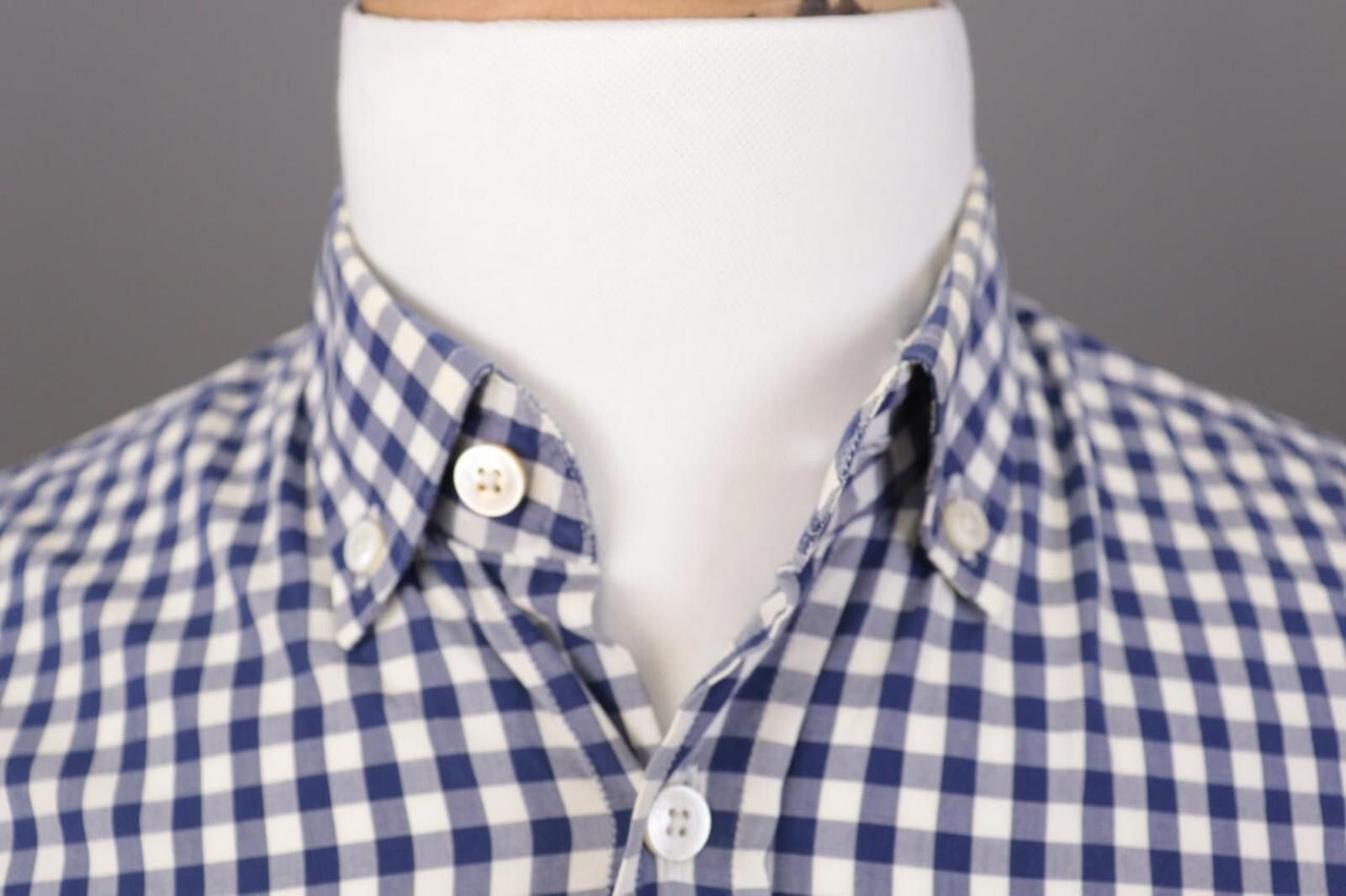 Gieves & Hawkes Gieves & Hawkes Blue Check Button Down Dress Shirt Size M Size US M / EU 48-50 / 2 - 2 Thumbnail