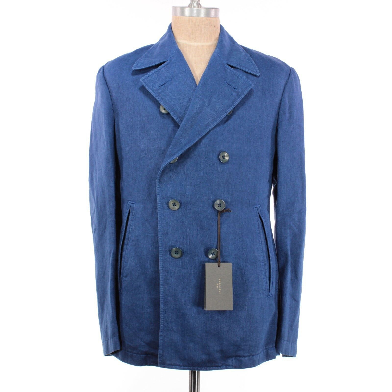 Boglioli Boglioli Coat Size S US In Blue Linen Blend Size US S / EU 44-46 / 1 - 1 Thumbnail