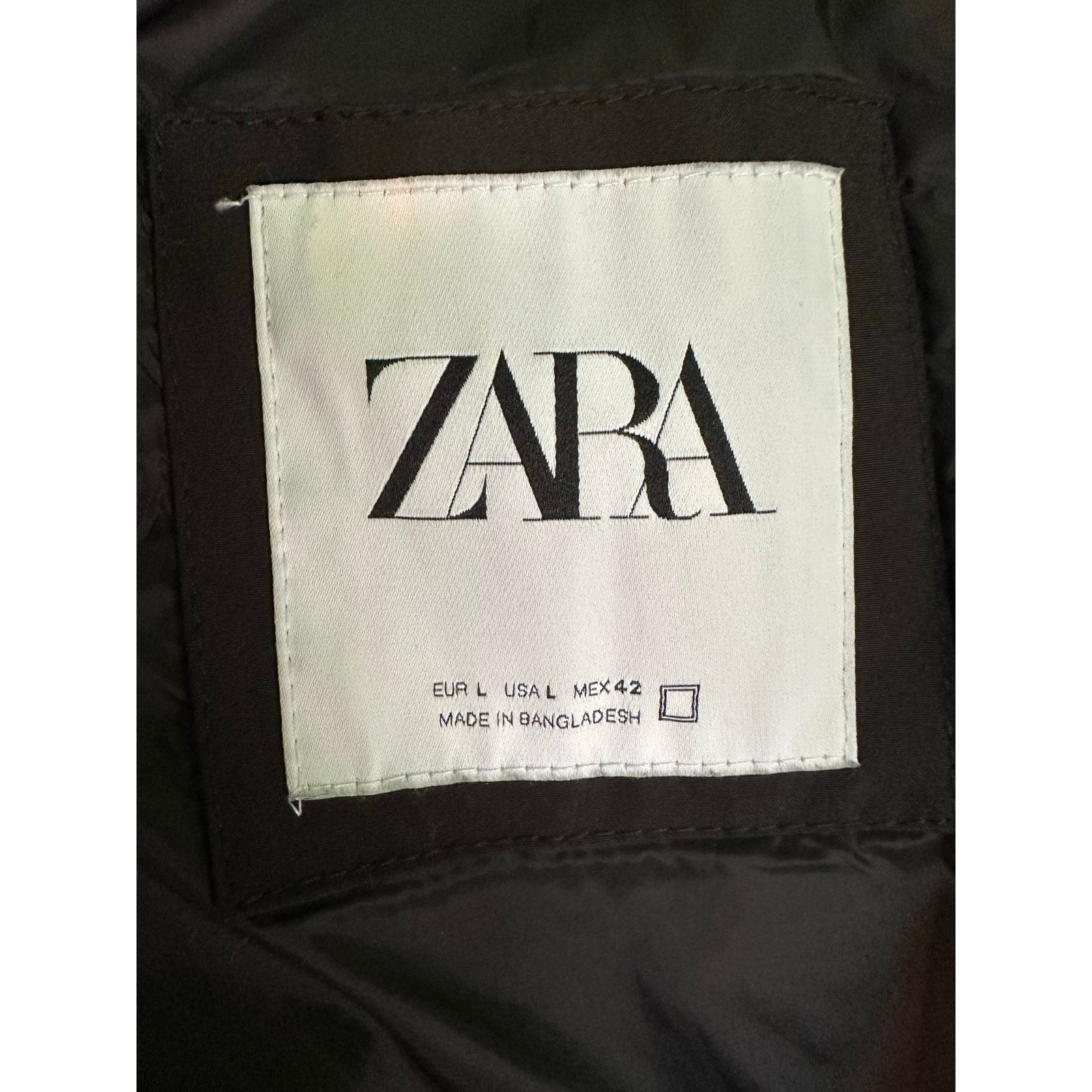 Zara Zara man black quilted front zipper jacket size Large Size US L / EU 52-54 / 3 - 4 Thumbnail