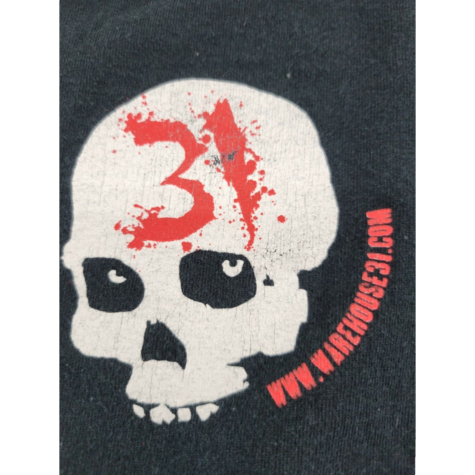 Gildan Haunted House Warehouse 31 Shirt Medium Black Mens T-Shirt Cotton Short Sleeve Gildan Regular Fit Size M Size US M / EU 48-50 / 2 - 7 Thumbnail