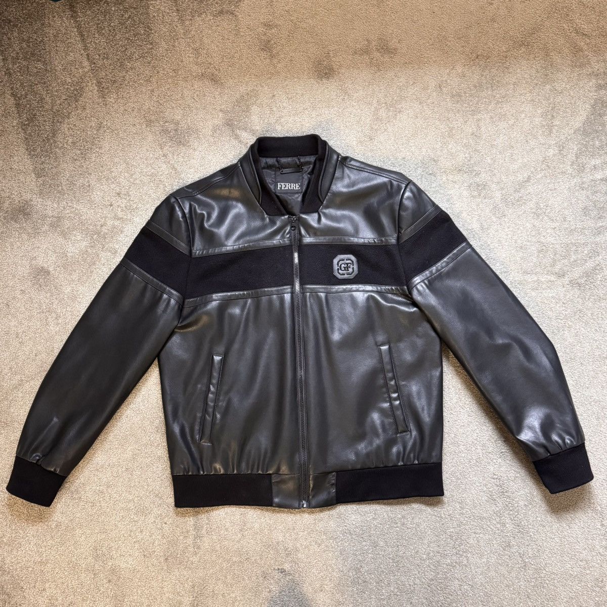 Gianfranco Ferre Gianfranco Ferre Mens Eco Leather Jacket Size US XL / EU 56 / 4 - 1 Thumbnail
