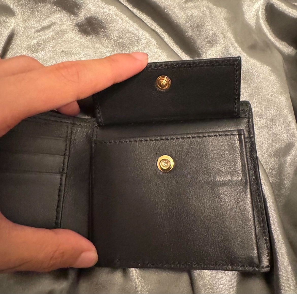 Versace Versace Medusa Metallic Silver/Gold Bifold Wallet Size ONE SIZE - 5 Thumbnail