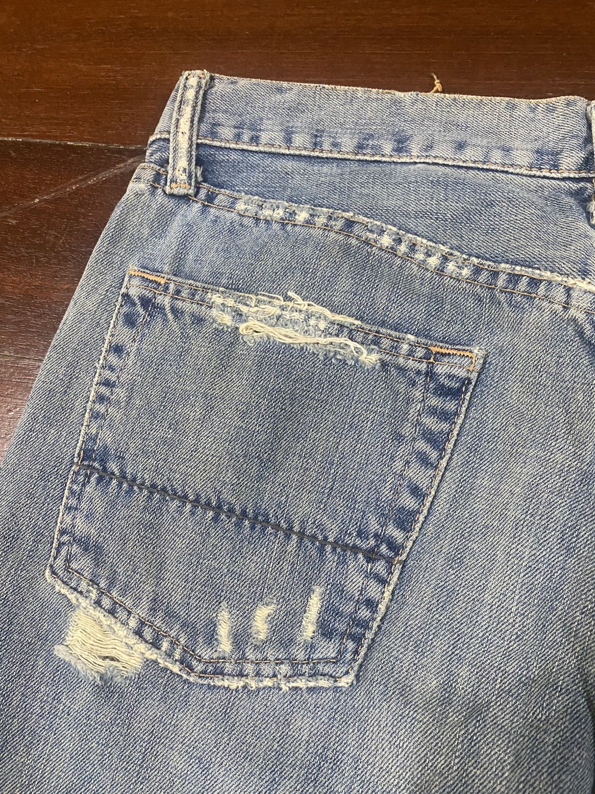 Abercrombie & Fitch Y2k Fitch Baggy Selvedge Vintage distressed mud wash Size US 32 / EU 48 - 14 Thumbnail