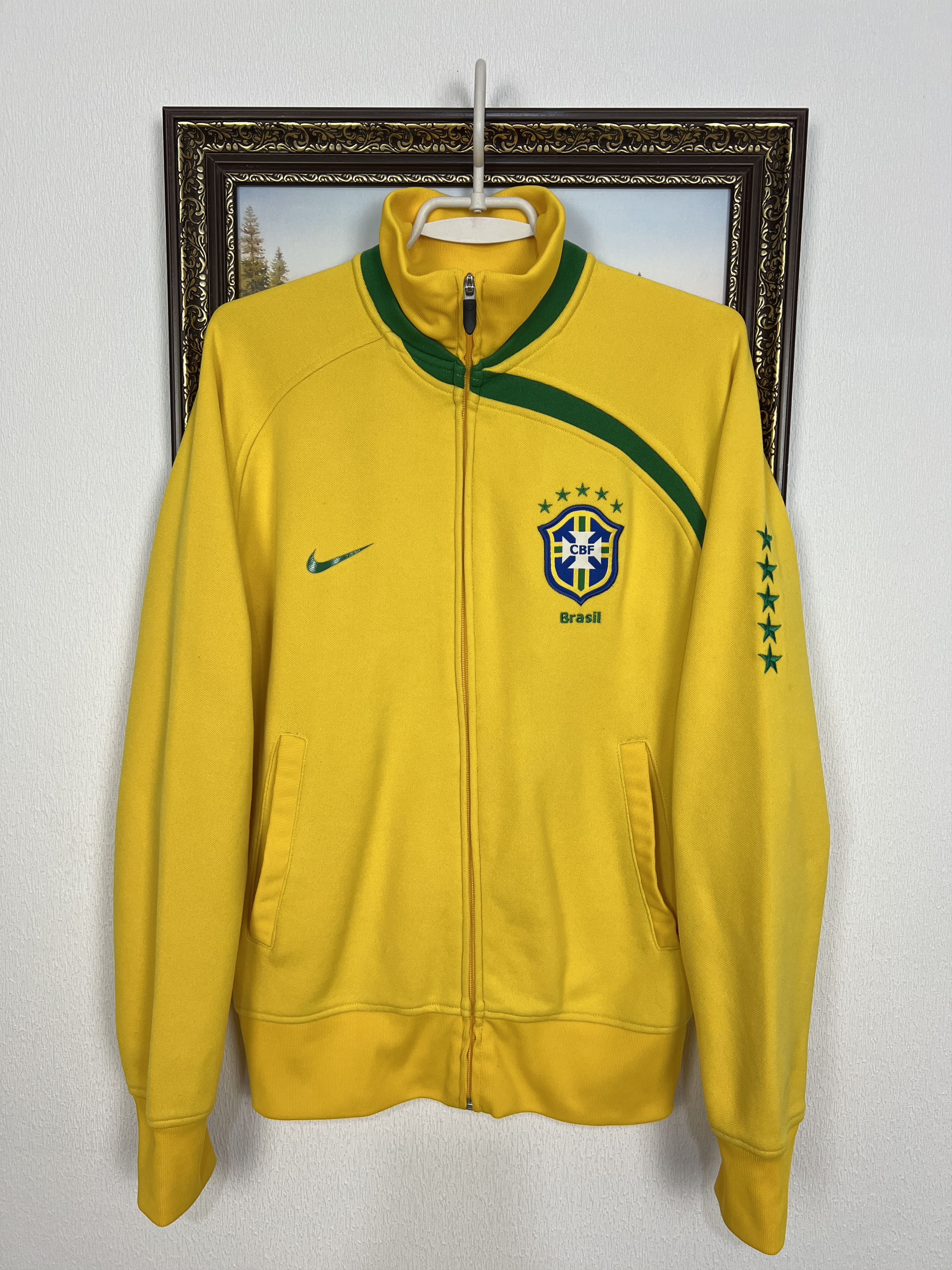 Nike Vintage Brazil Football Jacket Soccer Track Top National Size US M / EU 48-50 / 2 - 1 Thumbnail