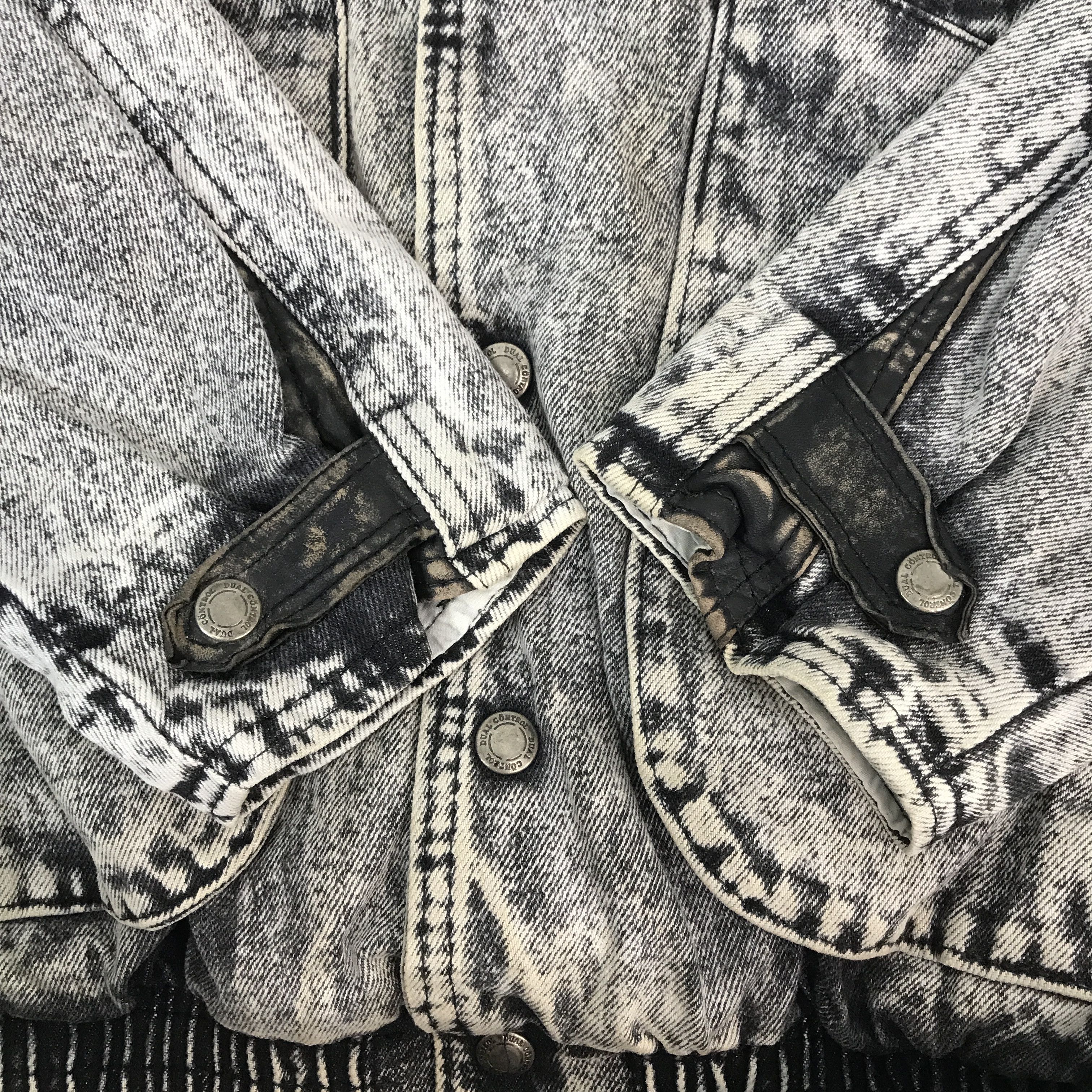 Vintage Vintage Dual Control Denim Leather Jacket Size US M / EU 48-50 / 2 - 7 Thumbnail