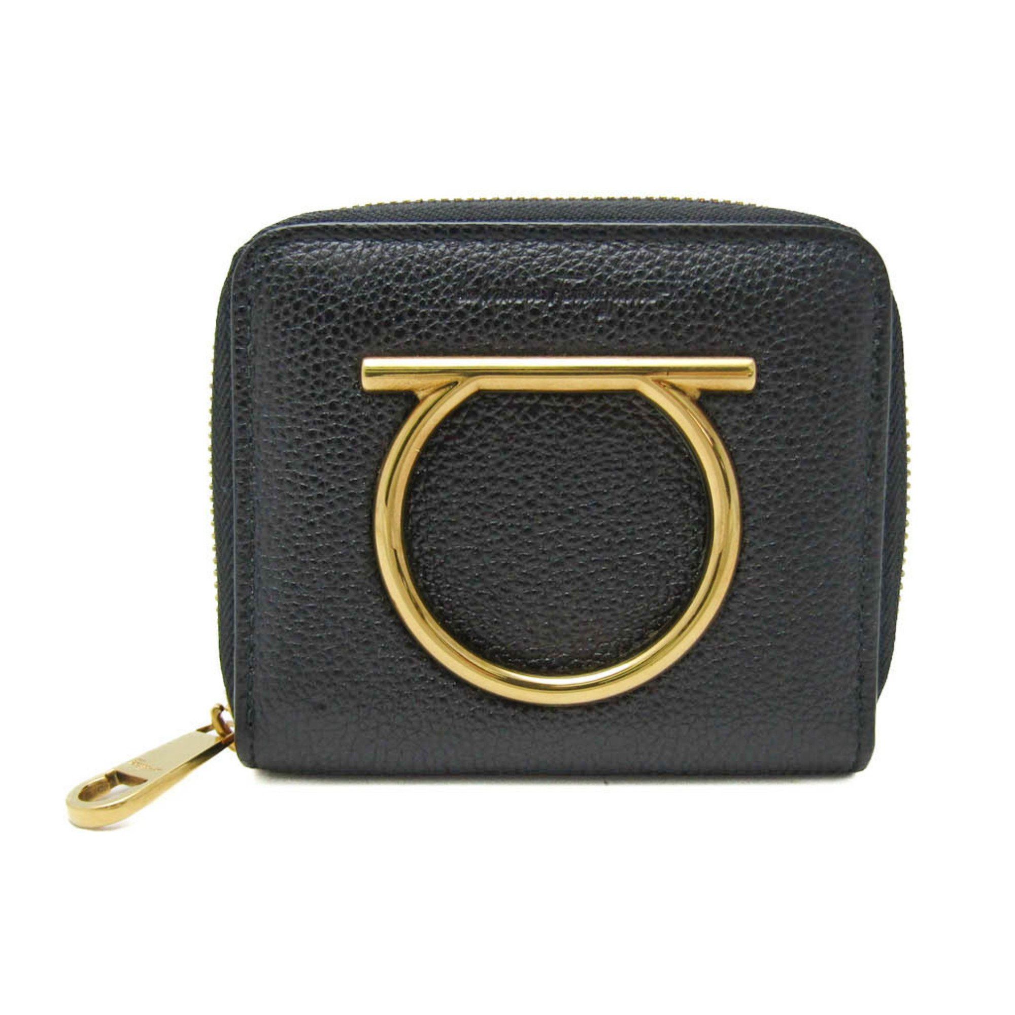 Salvatore Ferragamo Black Leather Wallet (Pre-Owned) Size ONE SIZE - 1 Thumbnail