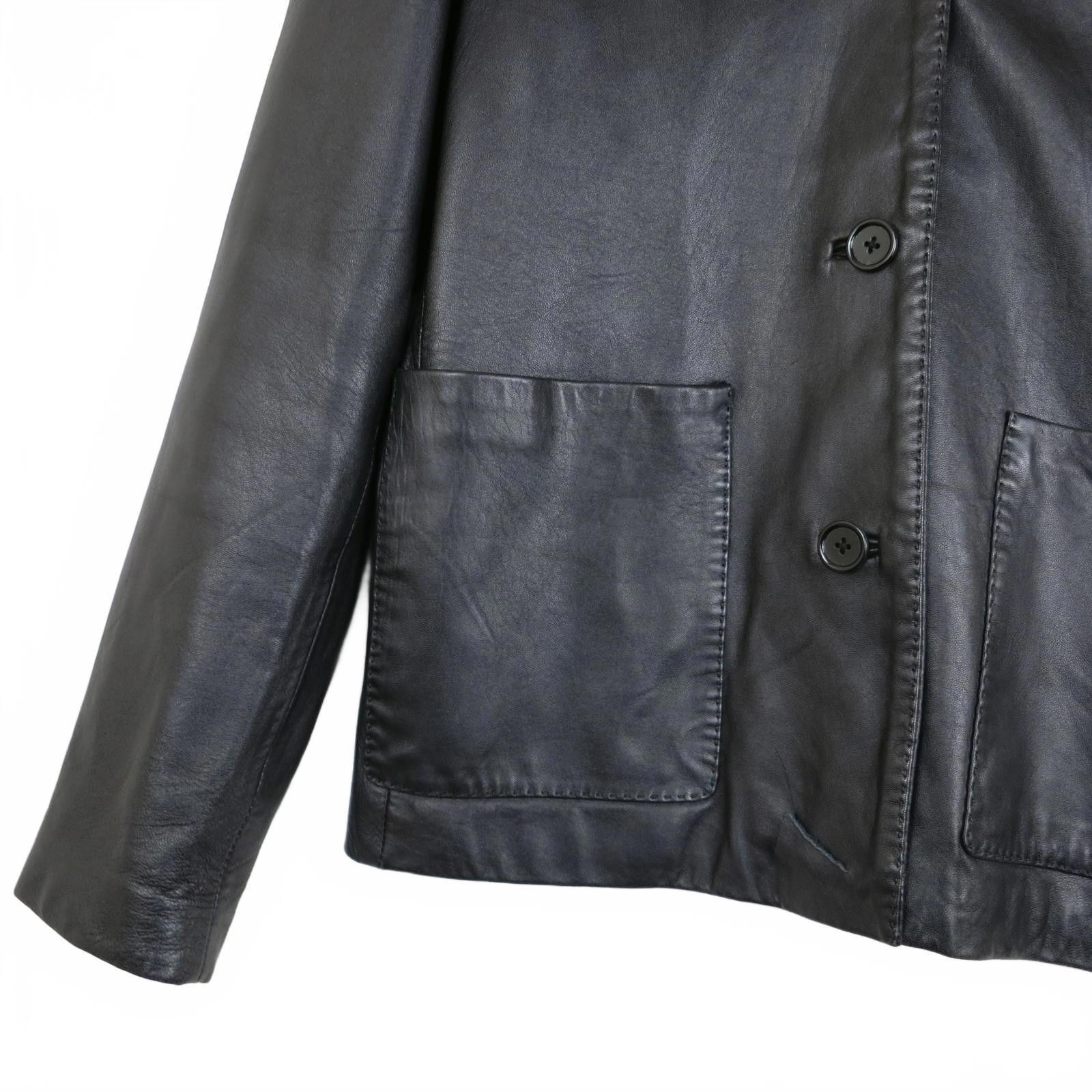 Other Charles Klein Black Leather Button-Up Jacket Women's M Size M / US 6-8 / IT 42-44 - 4 Thumbnail