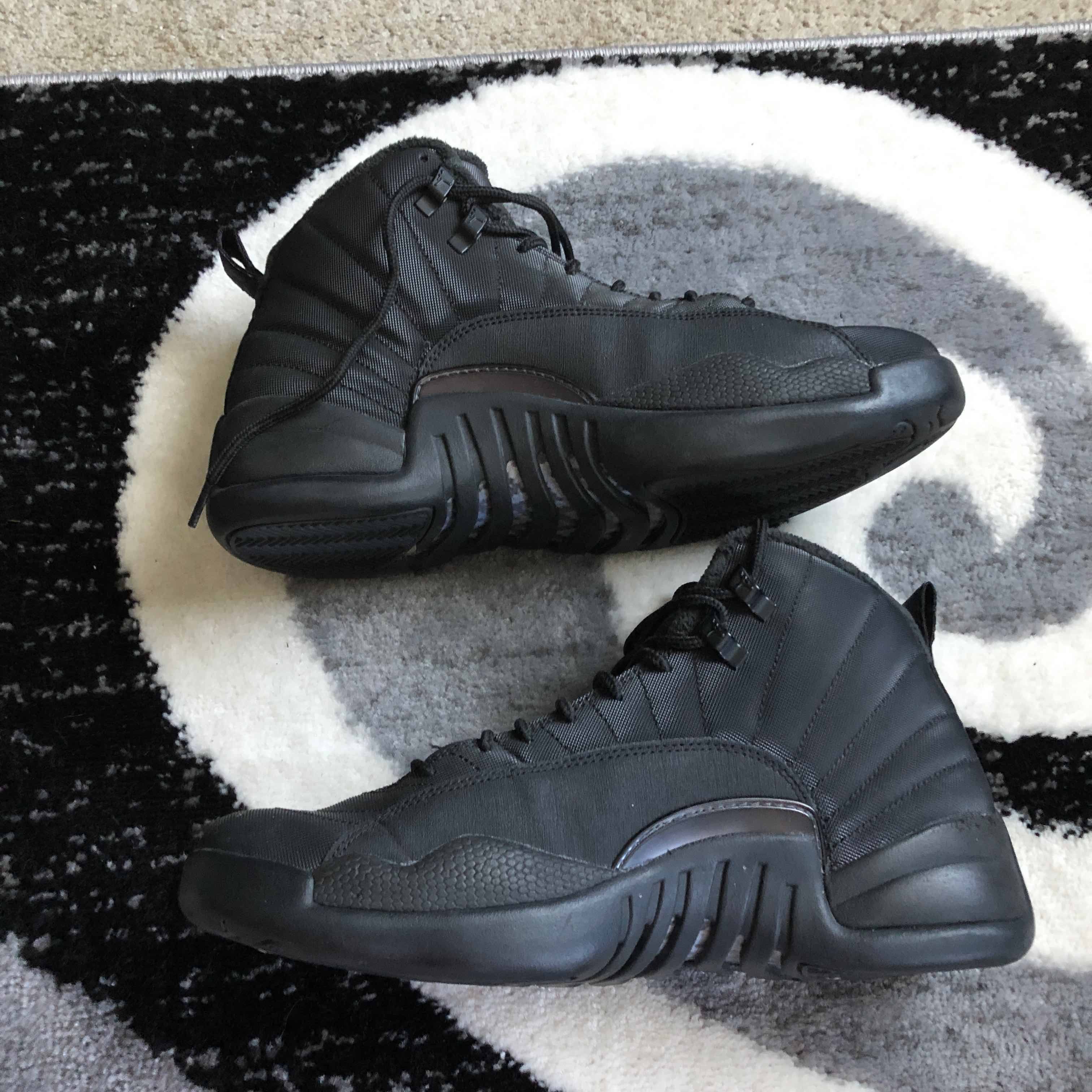 Air Jordan 12 Retro Winterized Triple Black Footwear