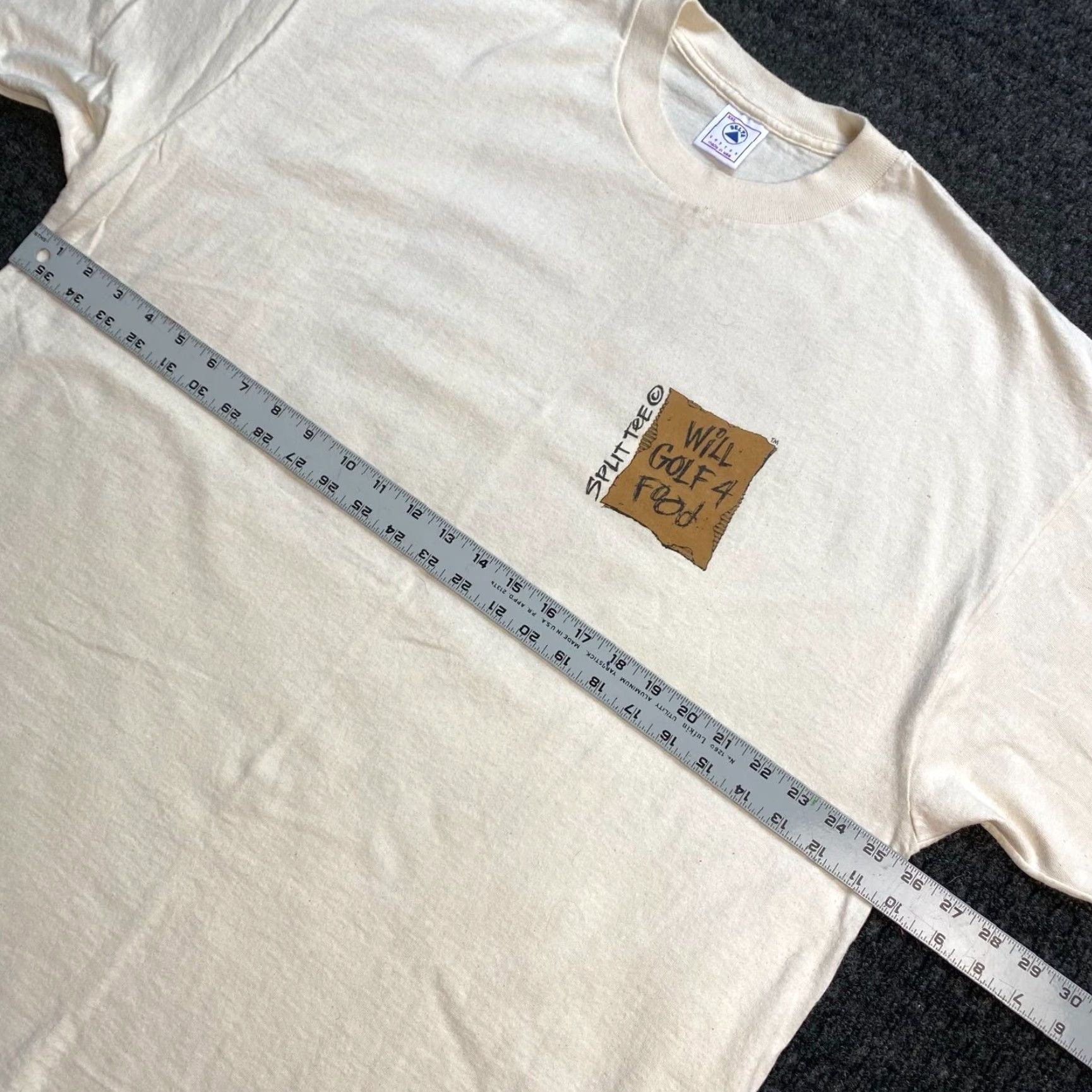 Delta VINTAGE Delta T-Shirt 2XL Beige Tan Crew Neck Short Sleeve Cotton Knit Logo 90s Sports Funny Men Size US XXL / EU 58 / 5 - 5 Thumbnail