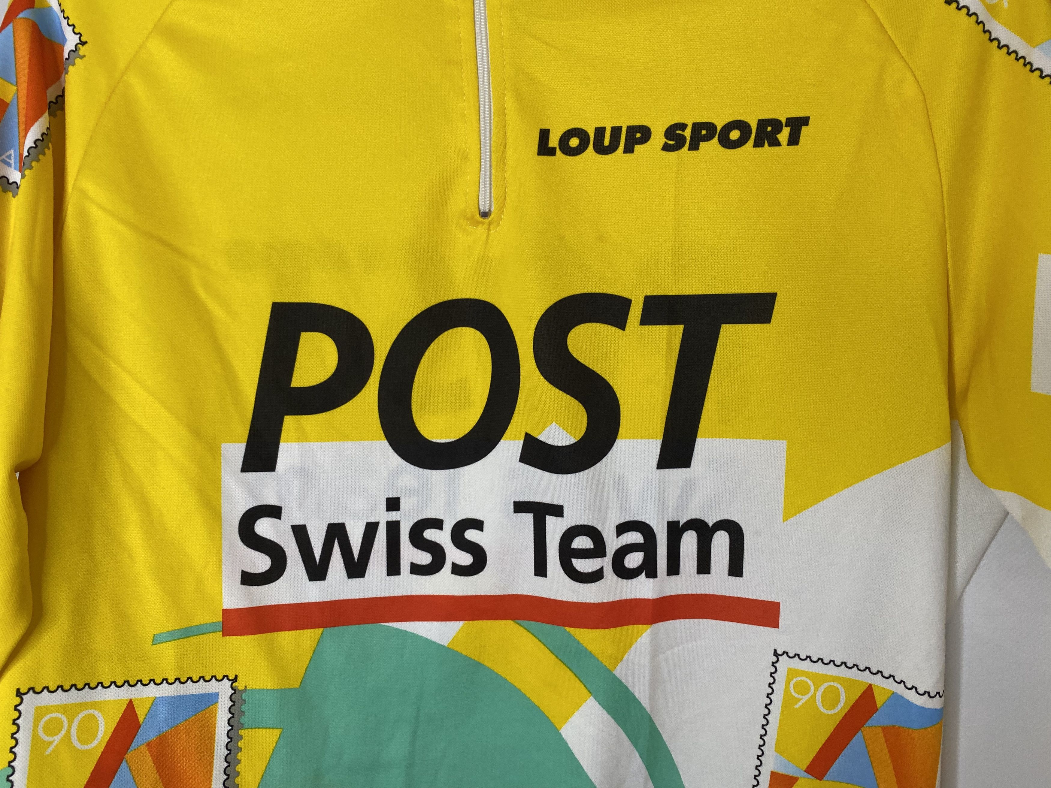 Vintage VINTAGE 90s POST SWISS TEAM CYCLING JERSEY SHIRT VELO Size US XXL / EU 58 / 5 - 4 Thumbnail
