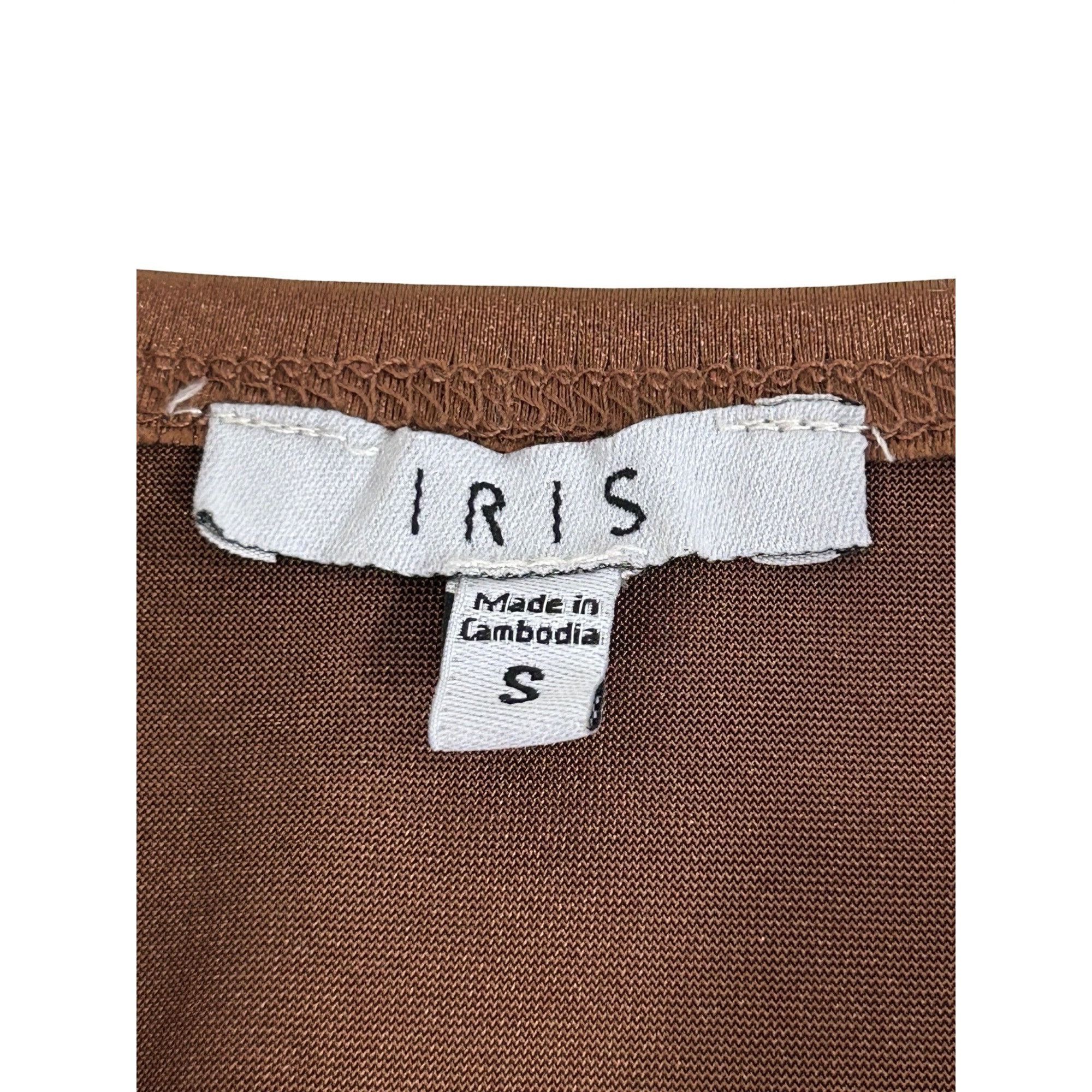 Other Iris Bodycon Camisole Mini Dress Brown Satin Shimmery Look S Size S / US 4 / IT 40 - 5 Thumbnail