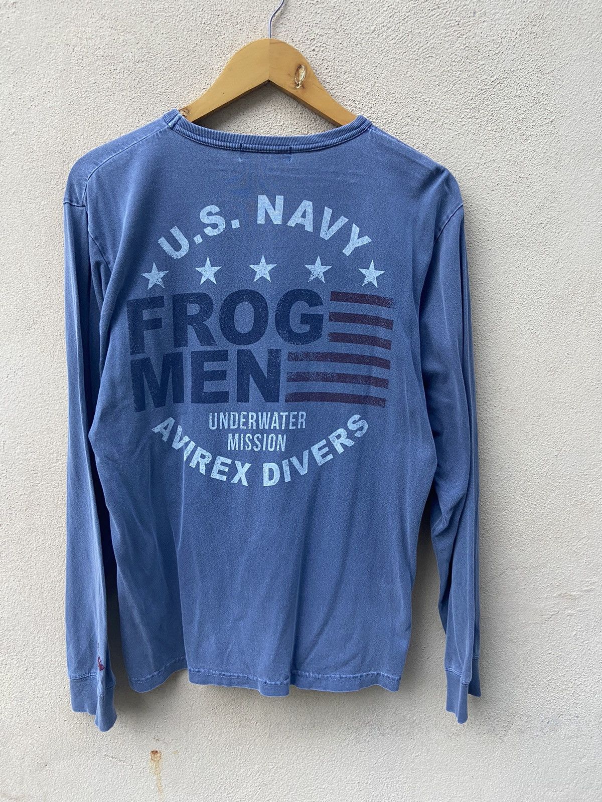 Avirex 🔥 Vtg Avirex t shirt long Sleeve Avirex Frogmen Underwater Size US M / EU 48-50 / 2 - 2 Thumbnail