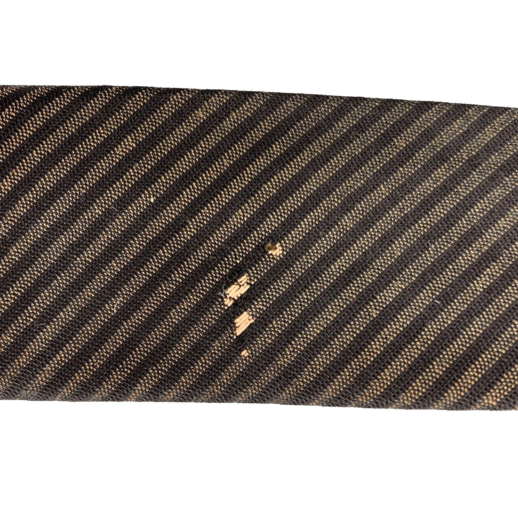 Vintage VINTAGE Wembley Striped Black Gold Skinny Tie 51 x 2 Men Tie Size ONE SIZE - 3 Thumbnail