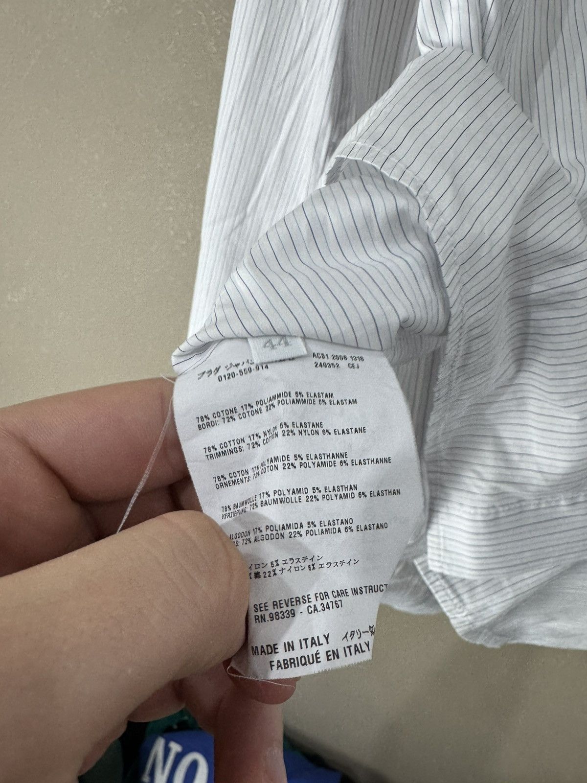Prada Prada striped button up shirt Size M / US 6-8 / IT 42-44 - 4 Thumbnail