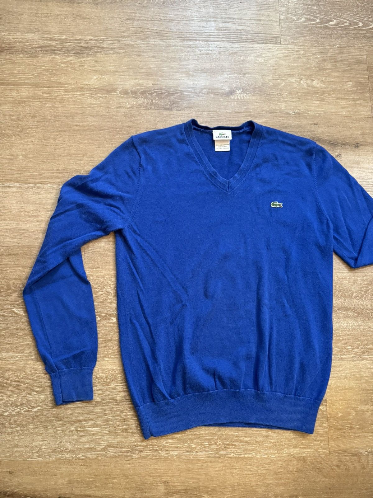 Izod Y2K Lacoste IZOD V Neck Knit Golfwear Preppy Sweater Royal Size US L / EU 52-54 / 3 - 7 Thumbnail