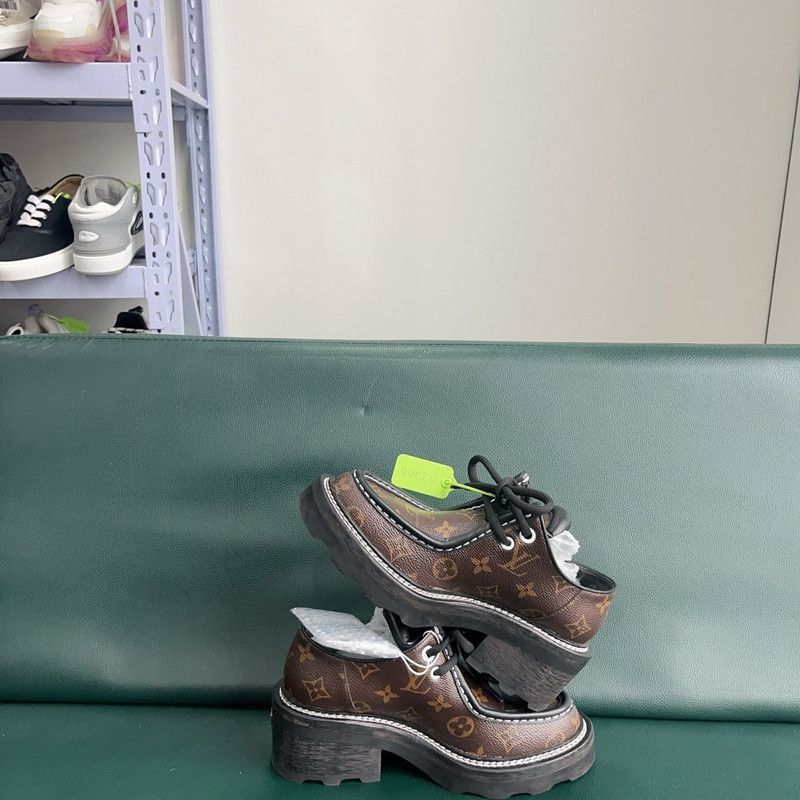 Louis Vuitton Louis Vuitton Beaubourg Monogram Brown Platform Shoes -2508 Size US 6 / IT 36 - 5 Thumbnail
