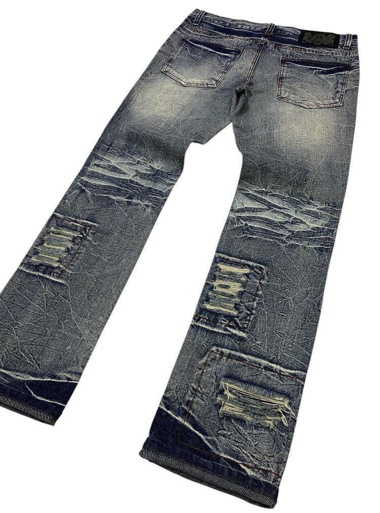 If Six Was Nine × Japanese Brand × LOWBOX LowBox Ripped Distressed Denim Punk Rock Undercover Inspired Size US 32 / EU 48 - 24 Thumbnail