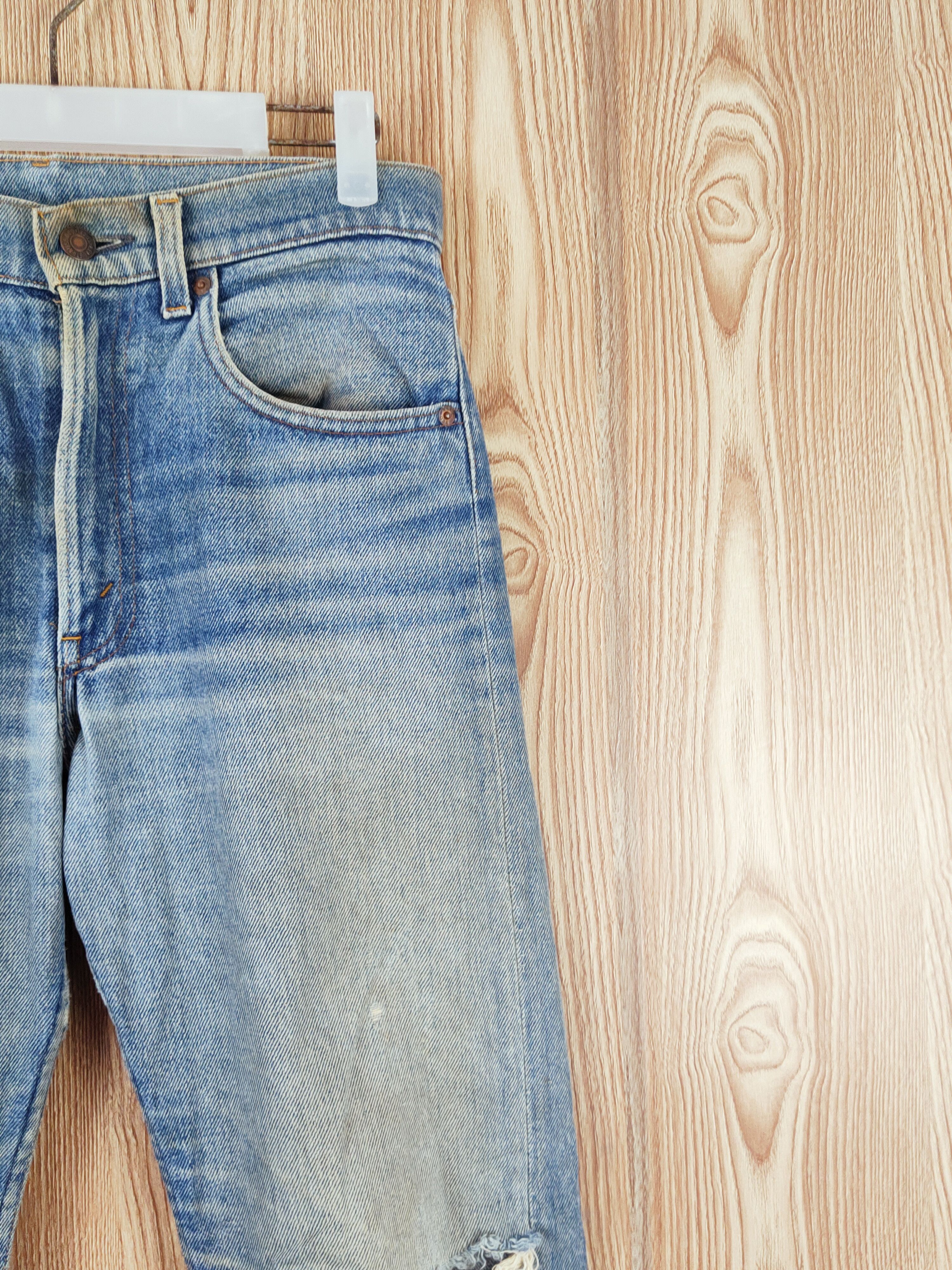 Levi's 505 Levi's Blue Distressed Ripped denim Jeans #W800 Size US 29 - 5 Thumbnail