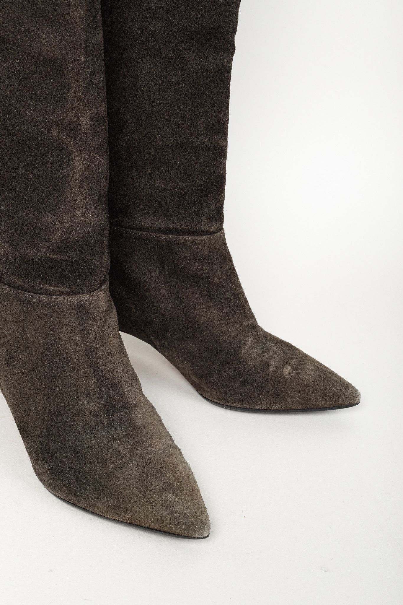 Aquatalia Aquatalia Macey Pointed-Toe Weatherproof Suede Boots Size US 8 / IT 38 - 6 Thumbnail