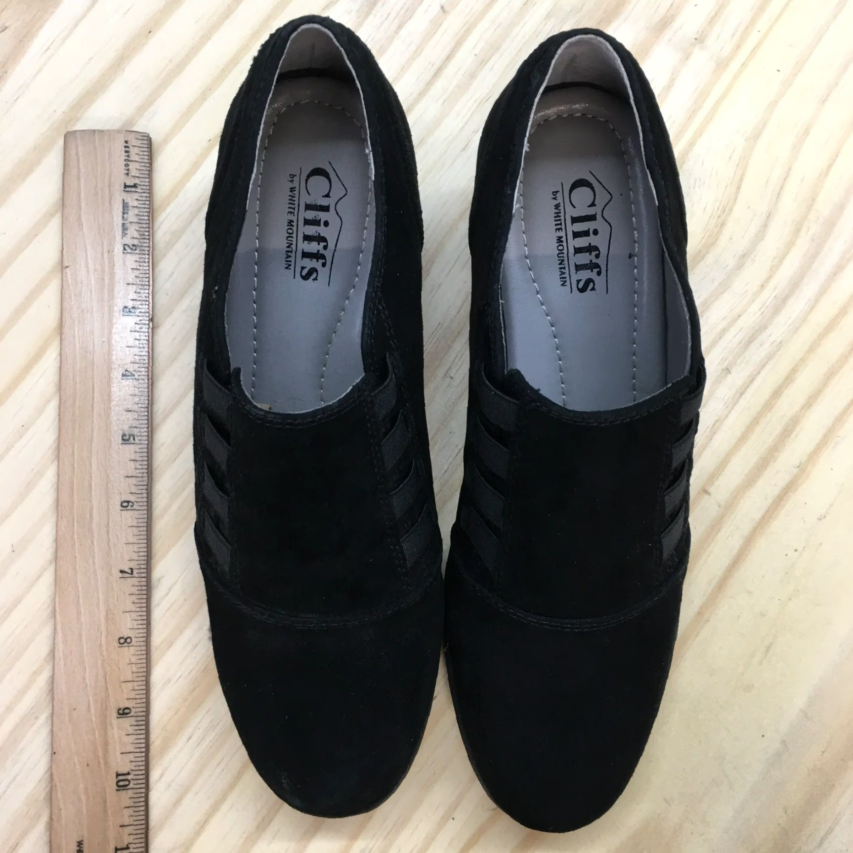 Vintage Cliffs White Mountain Boots Womens 8 M Arielle Ankle Booties Black Leather Heels Size US 8 / IT 38 - 7 Thumbnail