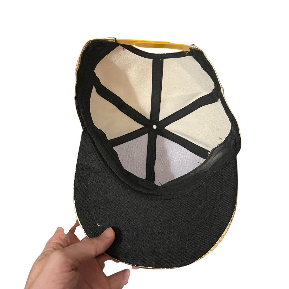 Vintage Y2K Golden Cap Hat Snapback trucker foil gold swag 2010 Size ONE SIZE - 5 Thumbnail