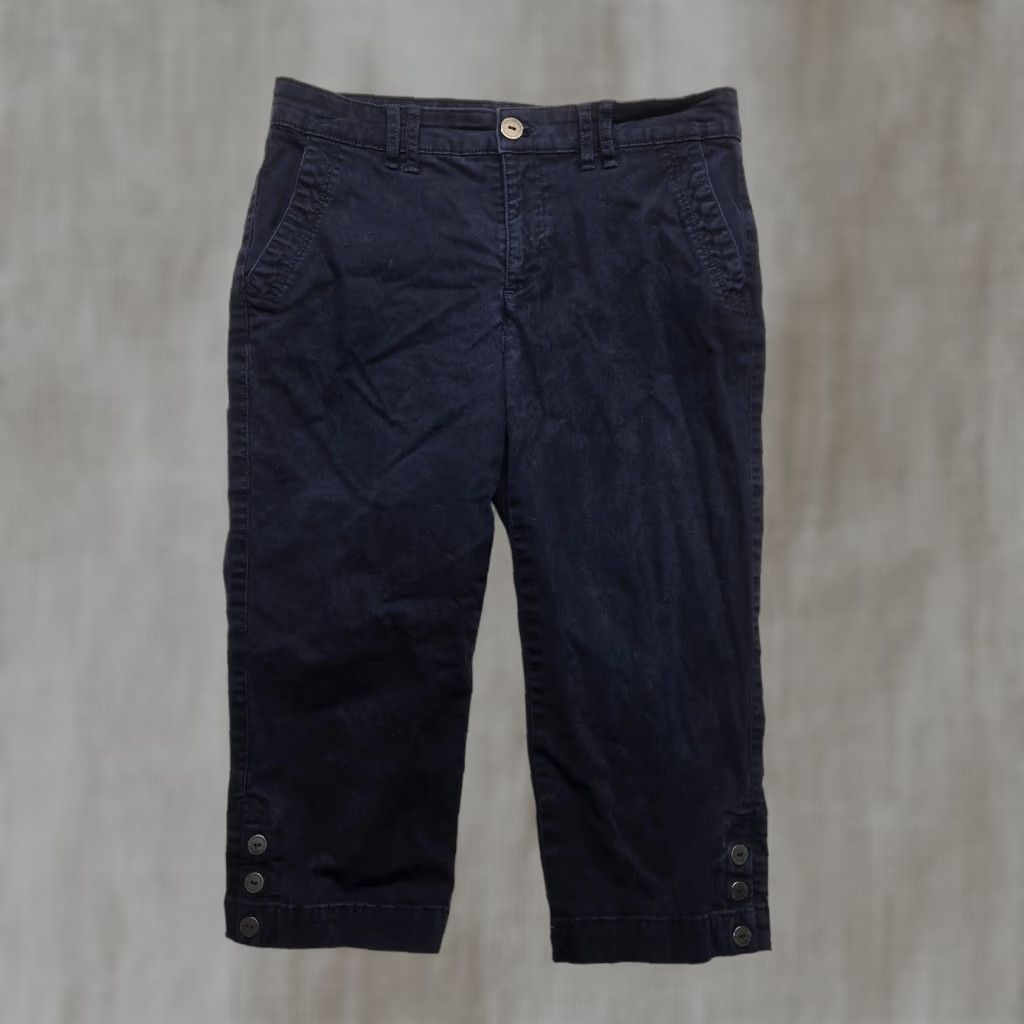 Gloria Vanderbilt GLORIA VANDERBILT Pants Chino Petite 6P Blue Stretch Amanda Trousers Women's Straight Leg Mini Review Vintage No? (Ensure proper) Size 28" / US 6 / IT 42 - 1 Thumbnail