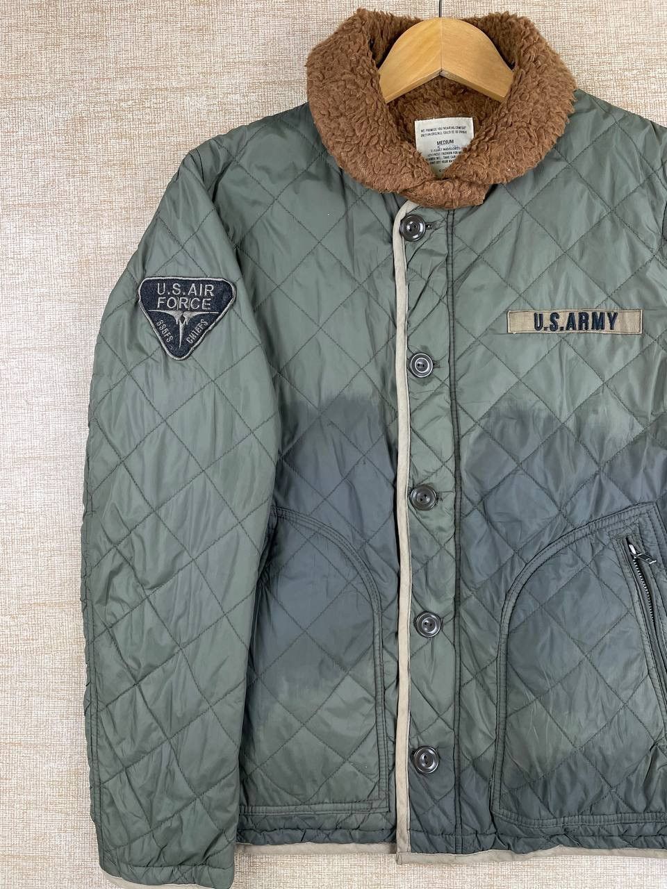 Vintage Vintage Back Number US Air Force Quilted Button Jacket Size US M / EU 48-50 / 2 - 3 Thumbnail