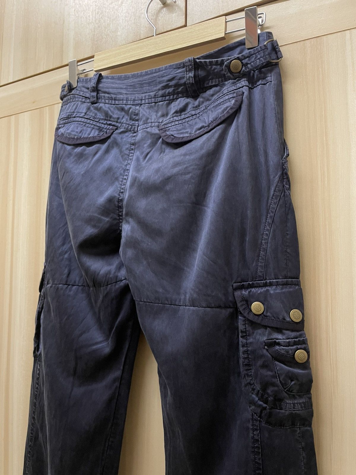 Japanese Brand Gallarda Galante Cotton Silk Cargo Jogger Pants Size 29" - 9 Thumbnail
