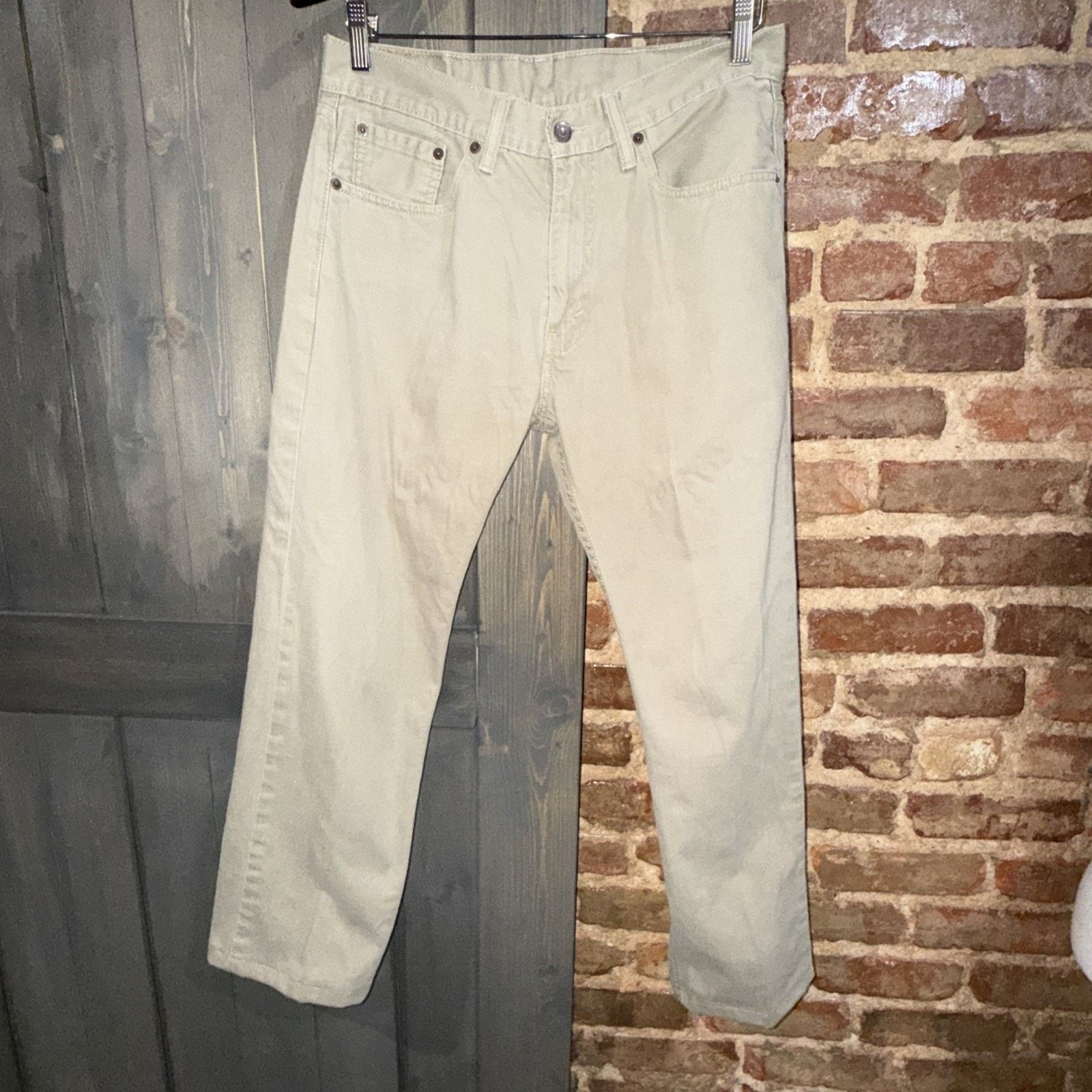Levi's Levi’s 505 Men’s Light Brown Jeans 33W Altered To 27 Inseam Size US 33 - 1 Thumbnail
