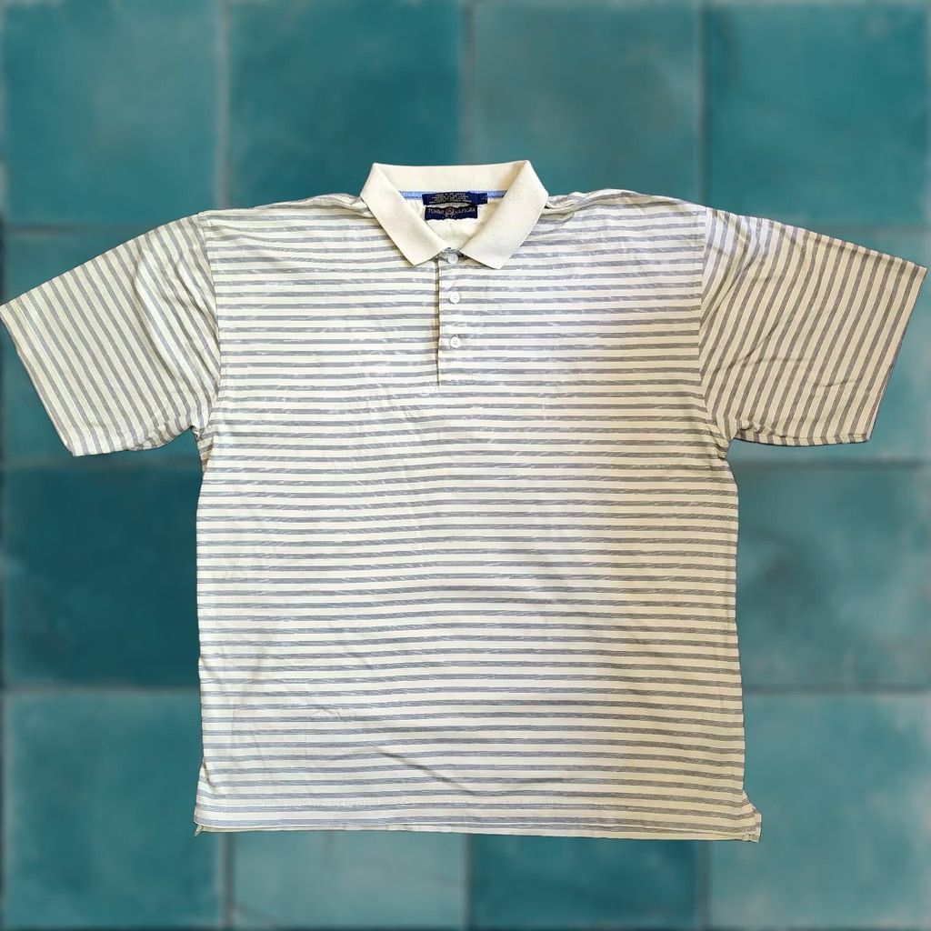 Tommy Hilfiger Tommy Hilfiger Golf Men's Black Yellow Striped Polo Shirt - Size L Size US L / EU 52-54 / 3 - 1 Thumbnail