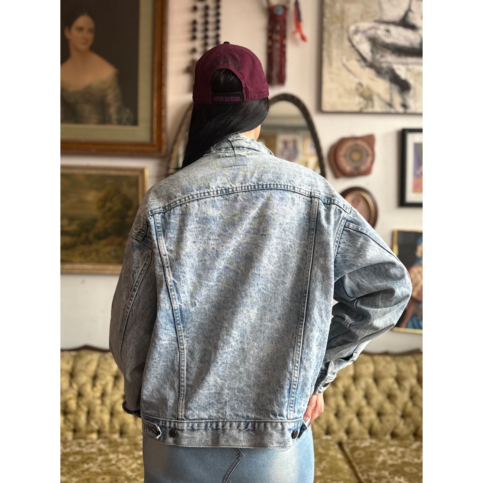 Levi's 90s Levis Lightwash Distressed Denim Jacket Mens Large Size US L / EU 52-54 / 3 - 6 Thumbnail