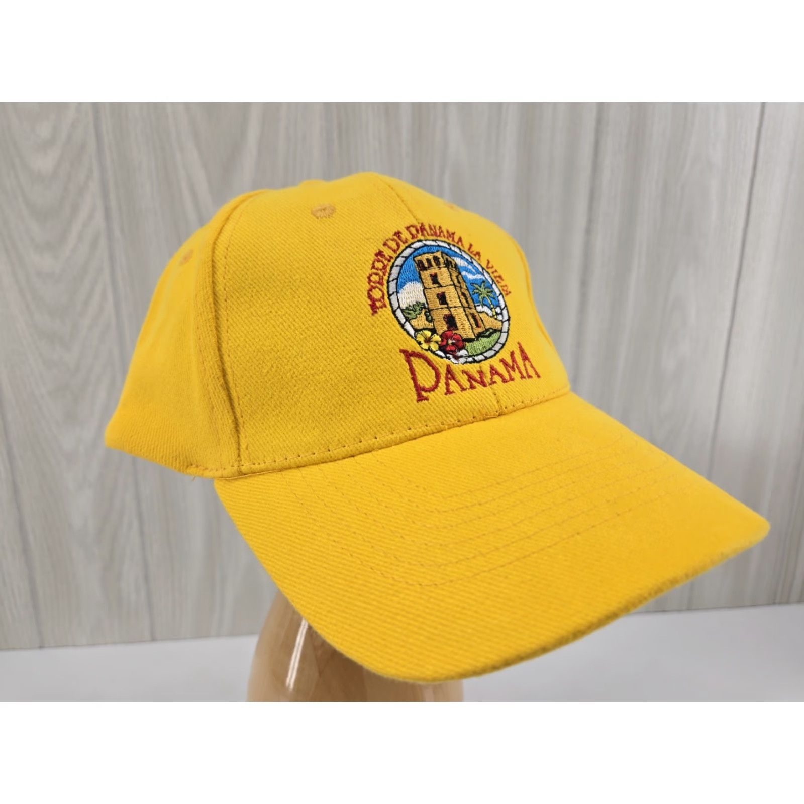Vintage EQ Best Panama Baseball Cap OSFA Adjustable Yellow Unisex Adults - Vintage? No - 100% Cotton - Panama Theme - Hat Cap Size ONE SIZE - 4 Thumbnail