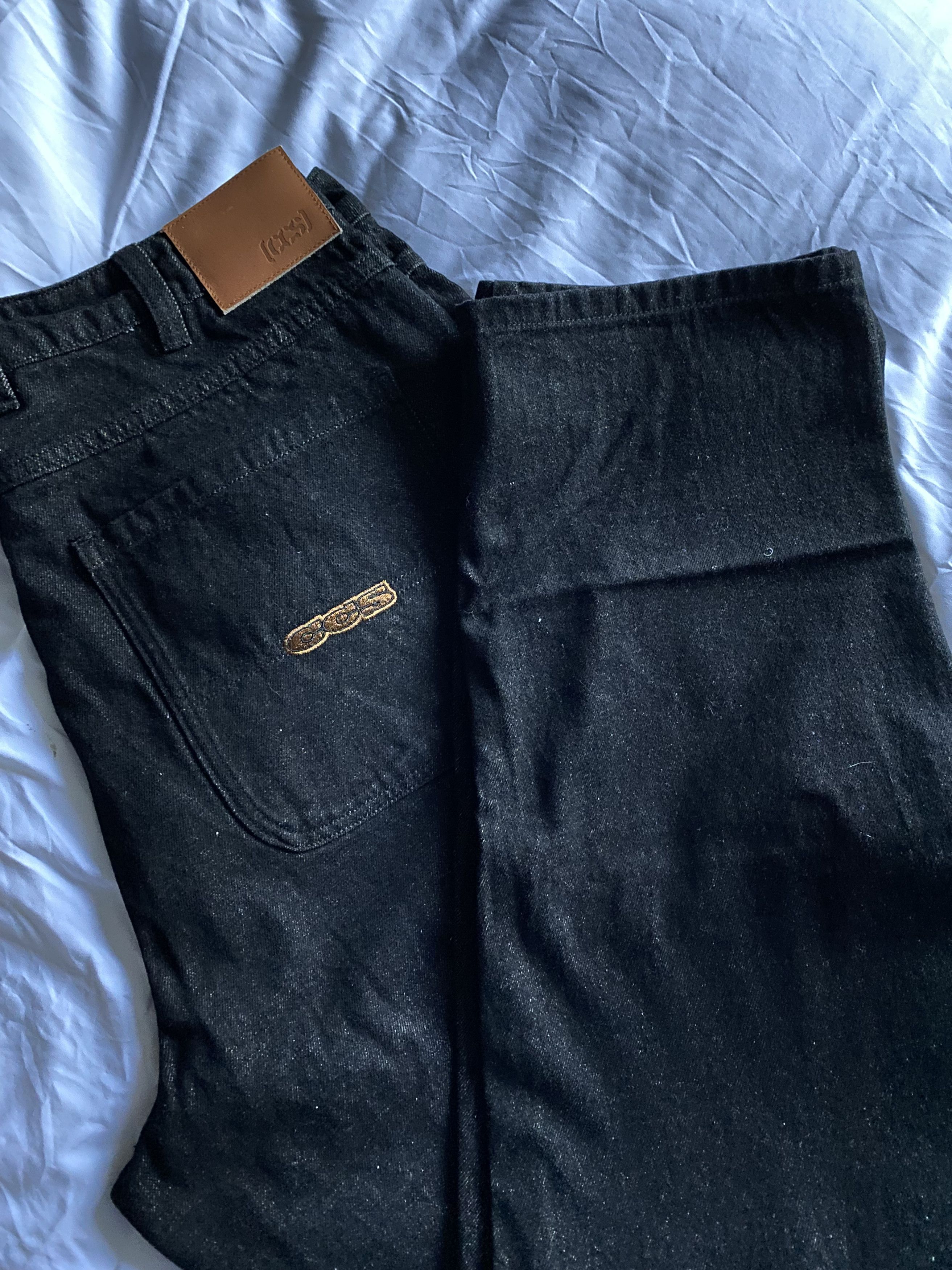 Ccs CCS Baggy Taper Black Jeans 34/32 | Grailed
