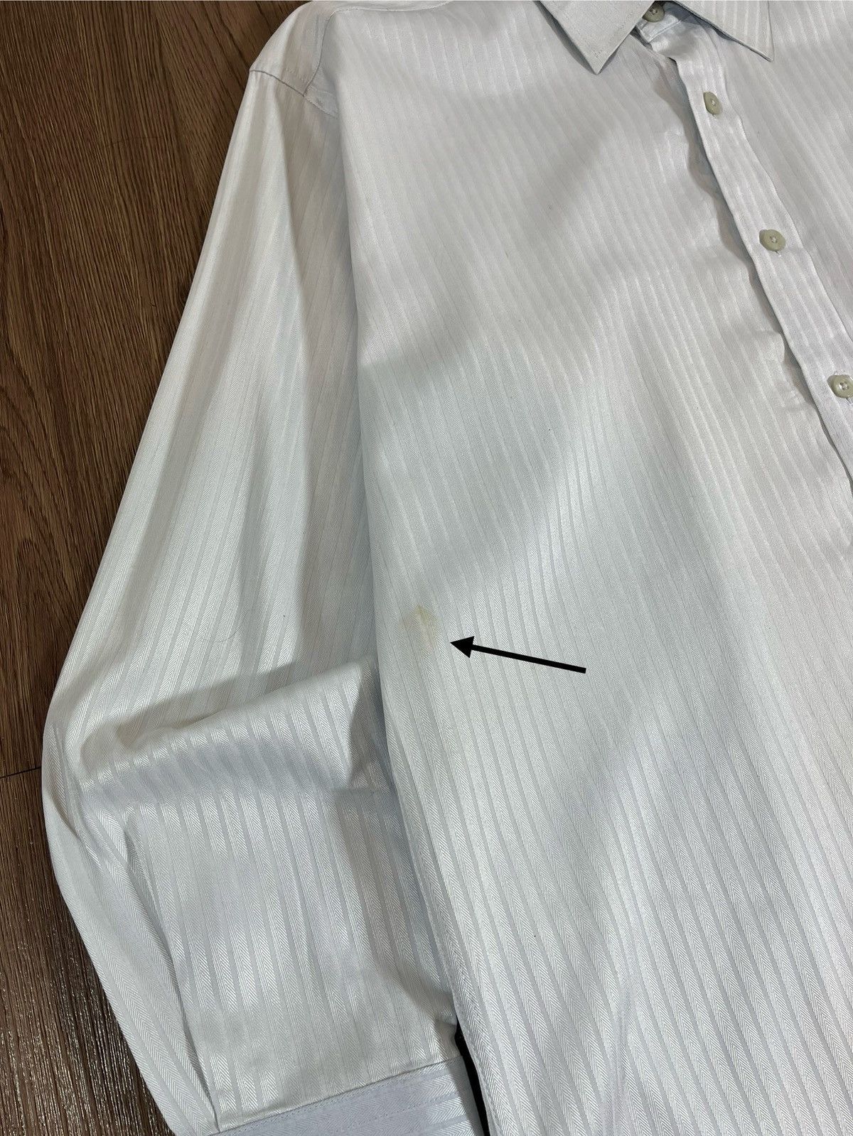 Balenciaga Balenciaga Paris Herringbone Stripe Long Sleeve Dress Shirt Size US M / EU 48-50 / 2 - 15 Thumbnail