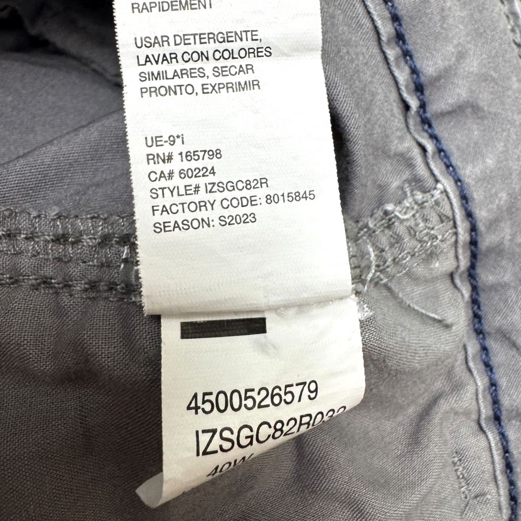Izod Izod Saltwater Stretch Cargo Shorts Mens 40 Gray Cotton Casual Outdoor Size US 40 / EU 56 - 5 Thumbnail
