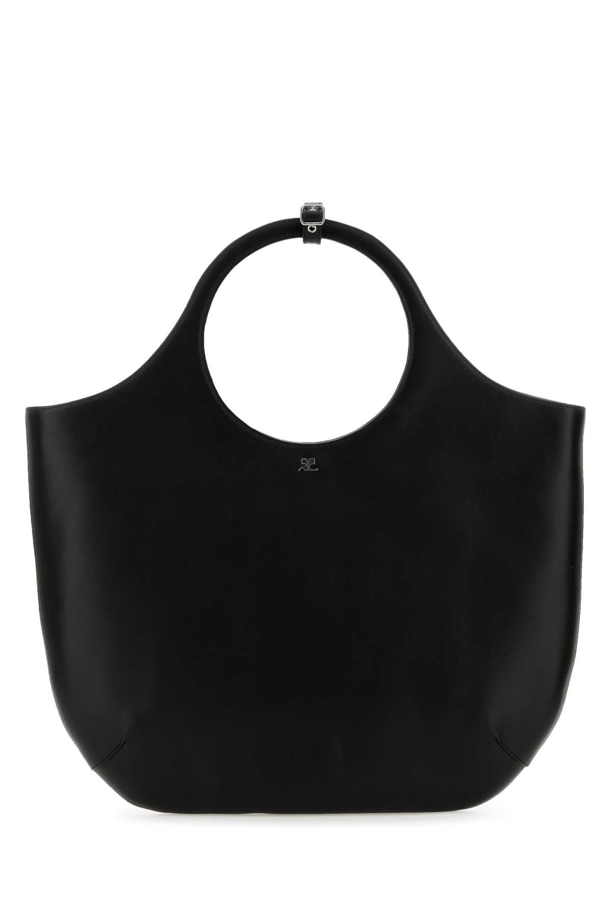 Courreges Black Leather Large Holy Handbag Size ONE SIZE - 1 Thumbnail