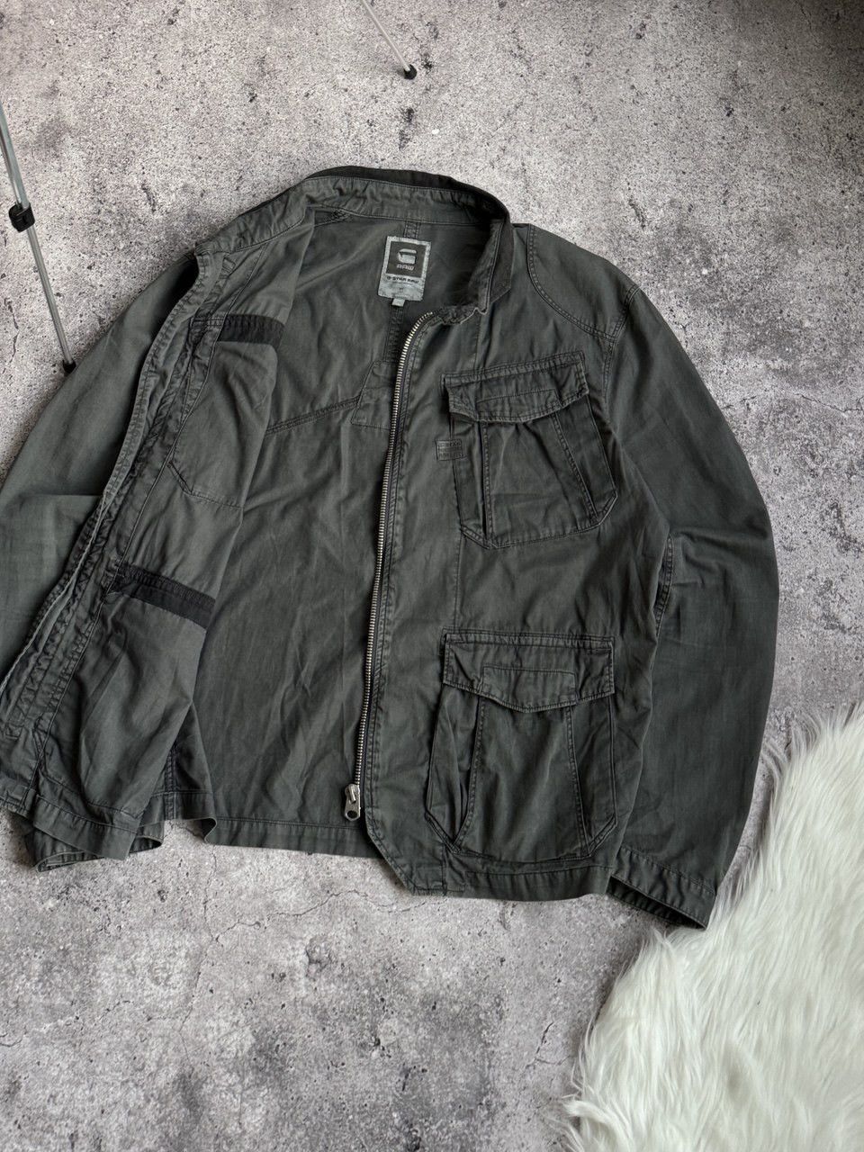 G-Star × Vintage Vintage G-Star Raw Y2K cargo military zip jacket size L XL Size US XL / EU 56 / 4 - 6 Thumbnail