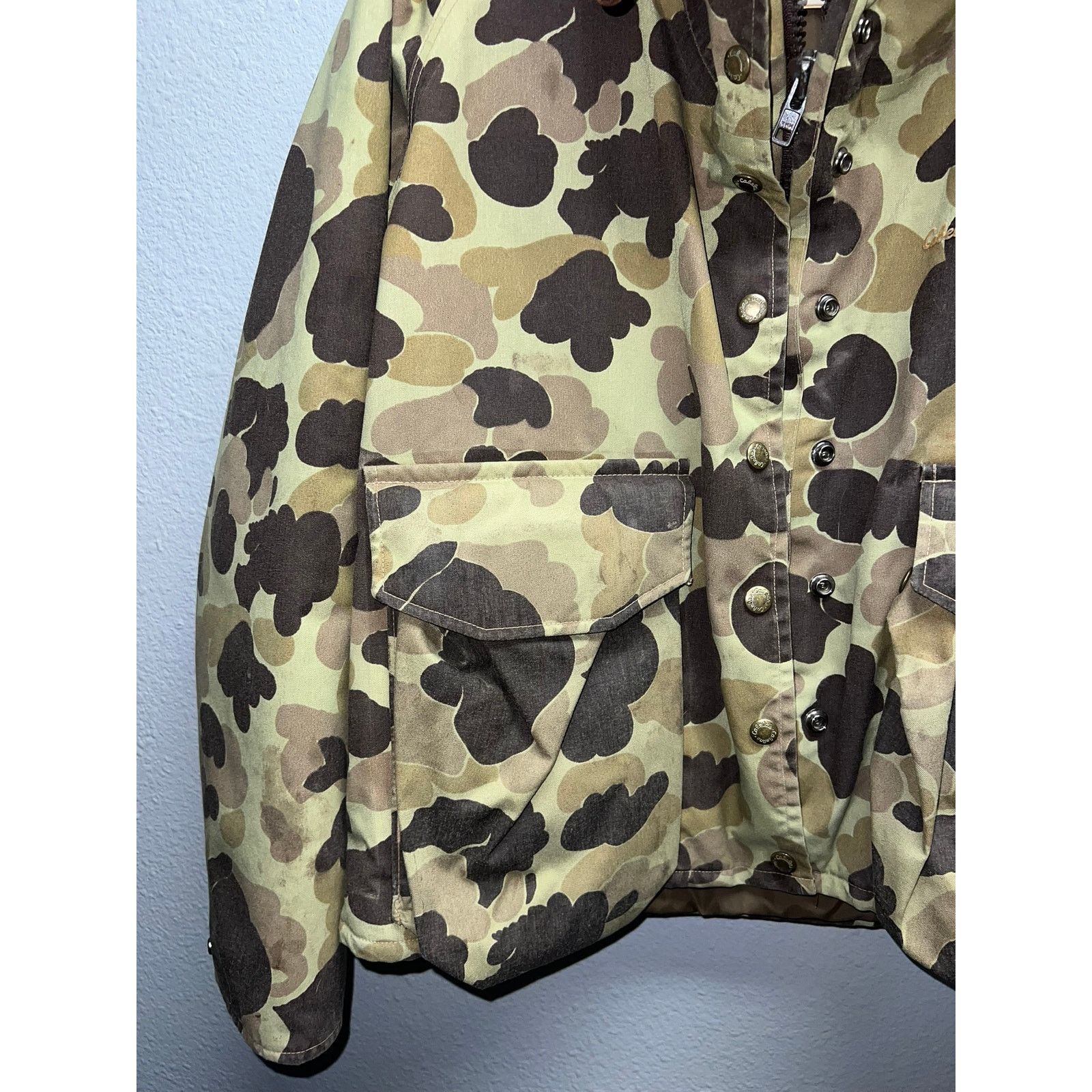 Vintage Vintage Cabelas Duck Camo Jacket Hooded Hunting Cabela's M Size US M / EU 48-50 / 2 - 6 Thumbnail