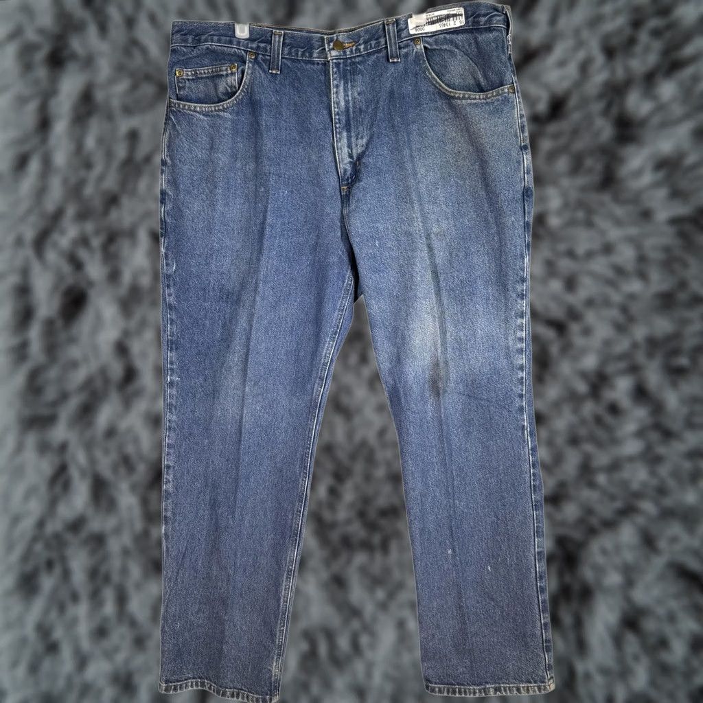 Carhartt Carhartt Jeans Mens 40x32 Blue Relaxed Fit Denim Straight Leg Workwear Pants Size US 40 / EU 56 - 1 Thumbnail