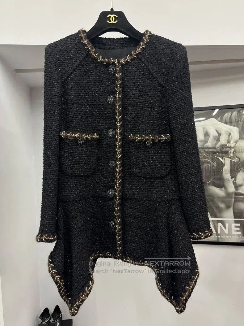 Chanel Chanel Forest Series Black Gold Dress Coat. Size US S / EU 44-46 / 1 - 1 Thumbnail