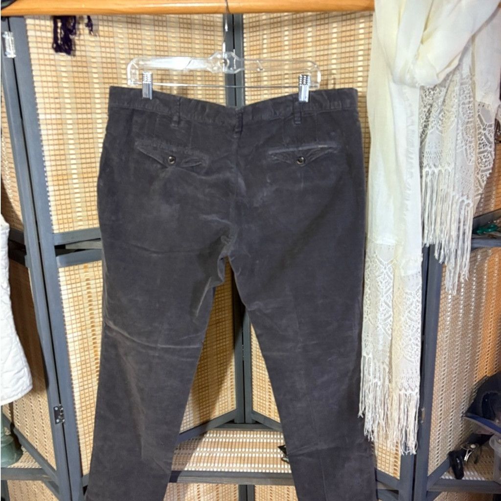 Other Myths Dark Brown Fine Wale Corduroy Straight Leg Pant Size US 38 / EU 54 - 4 Thumbnail